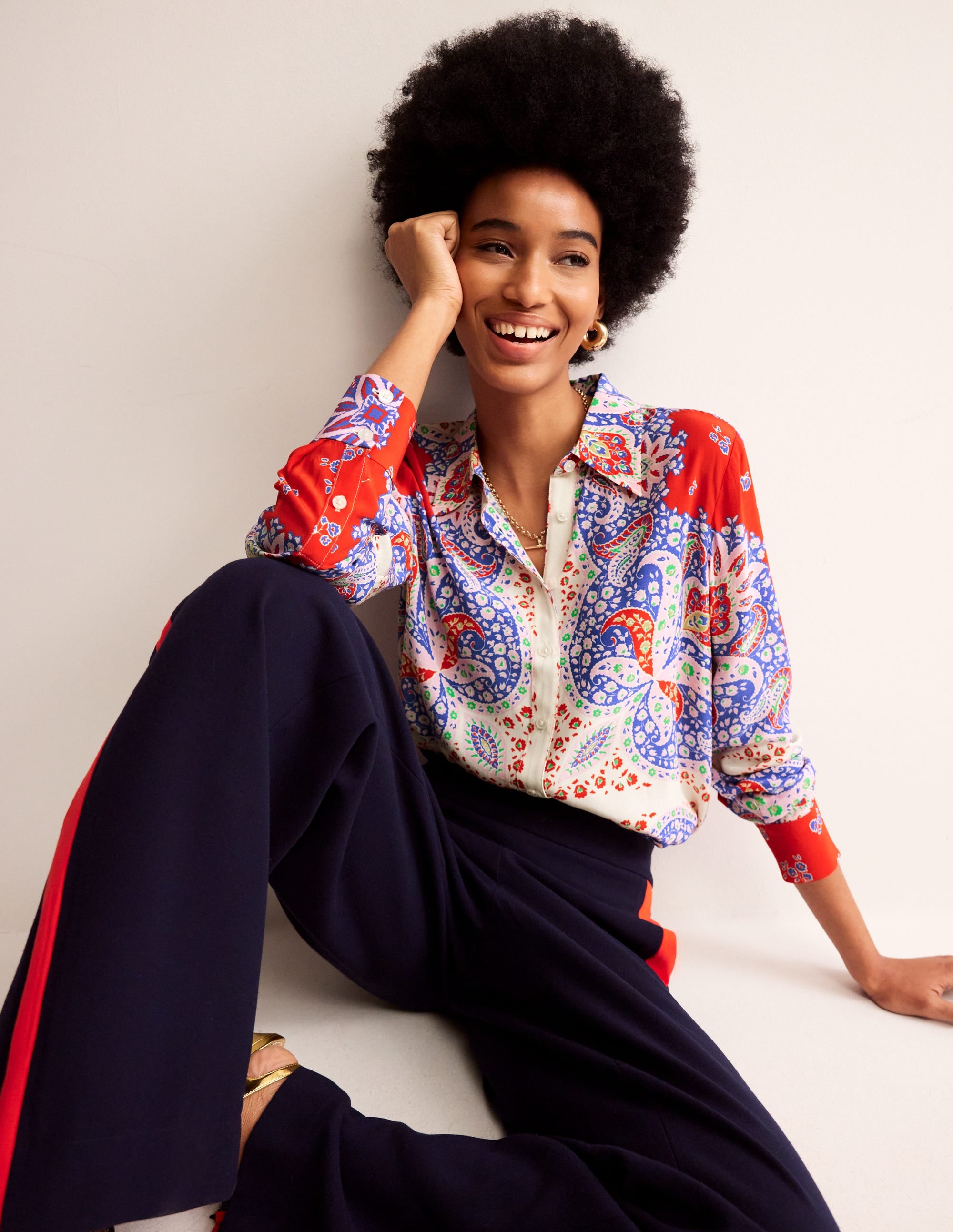 Sienna Viscose Shirt-Rubicondo, Ornate Paisley - Image 2