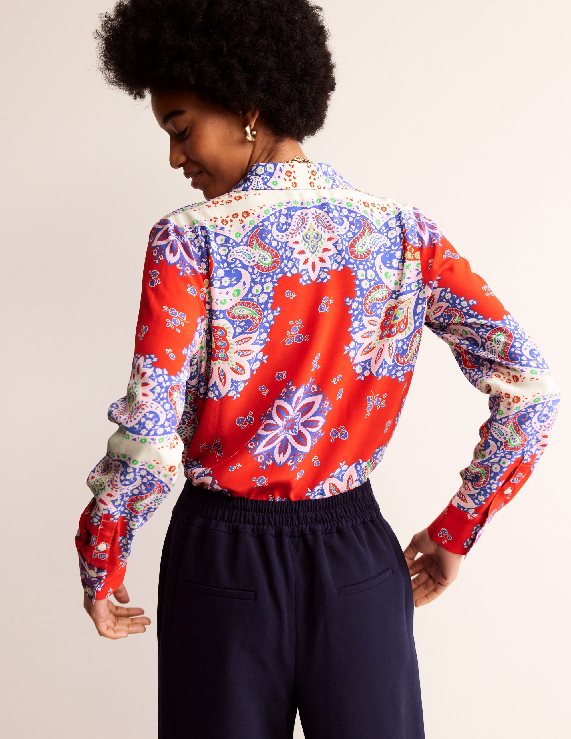 Sienna Viscose Shirt-Rubicondo, Ornate Paisley - Image 4
