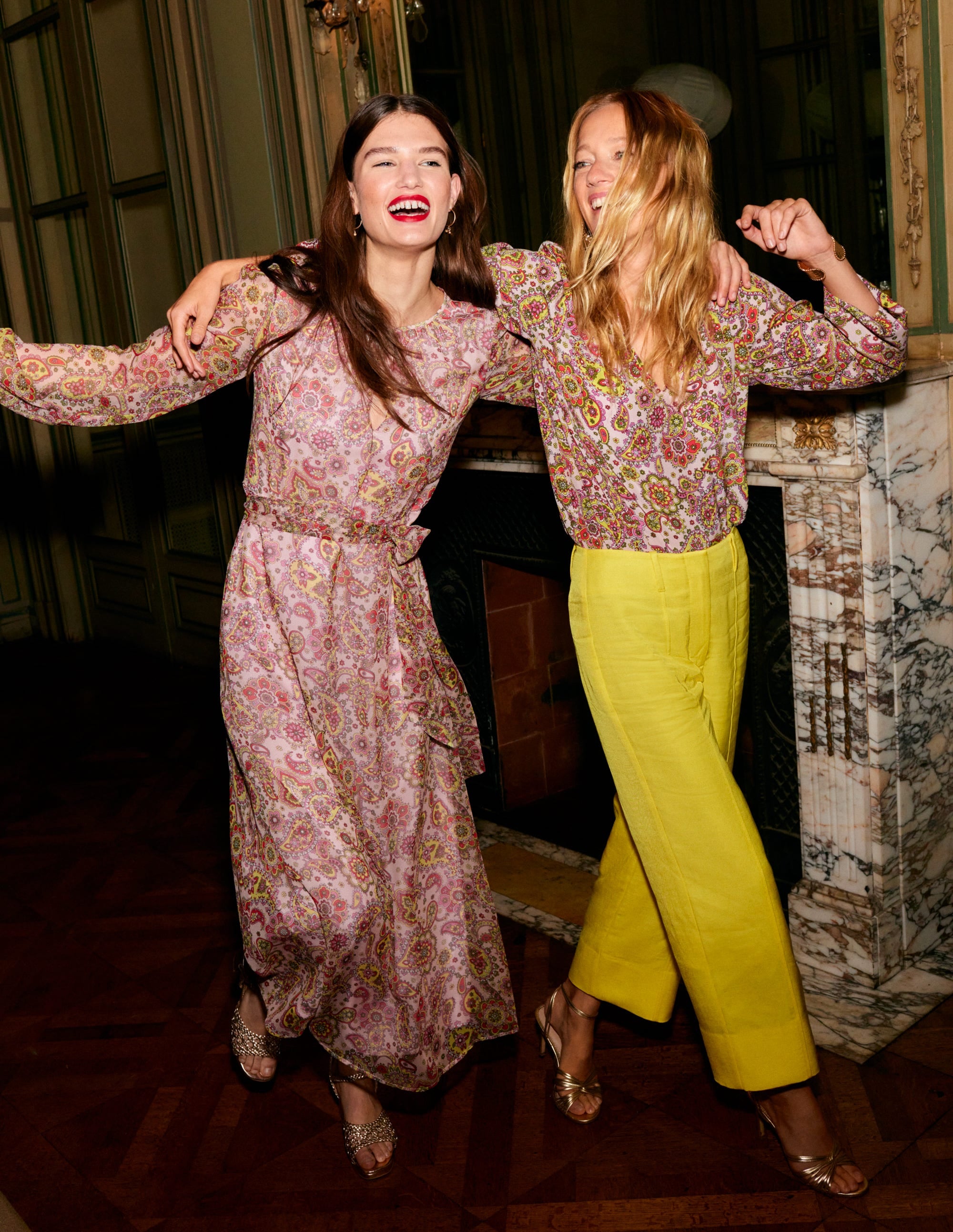 Grace Silk Top-Milkshake, Paisley Field - Image 5