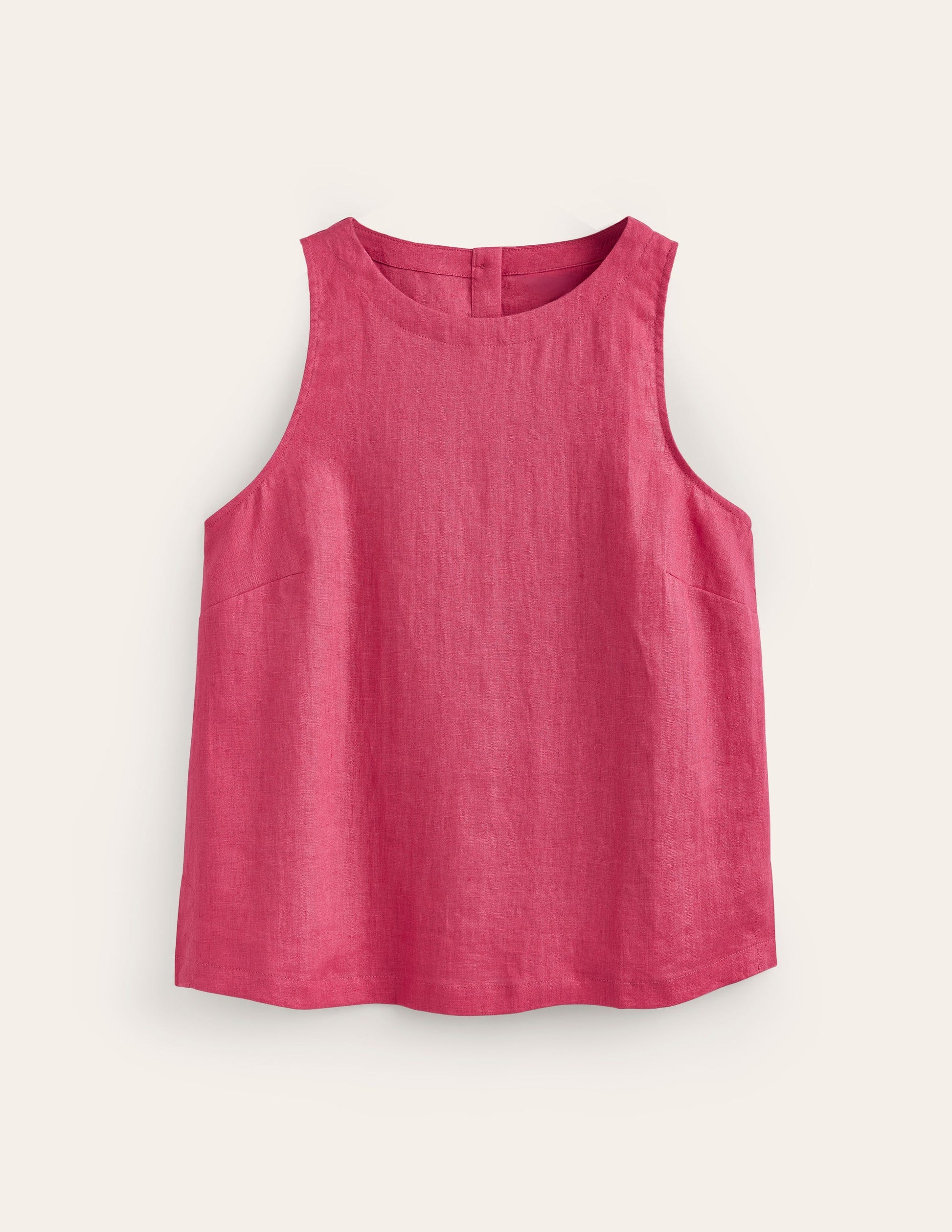Linen Sleeveless Shell Top-Rethink Pink-5
