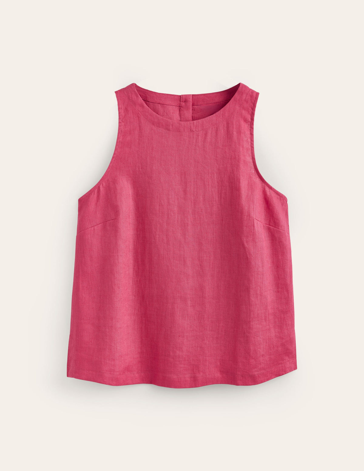 Linen Sleeveless Shell Top-Rethink Pink - Image 5