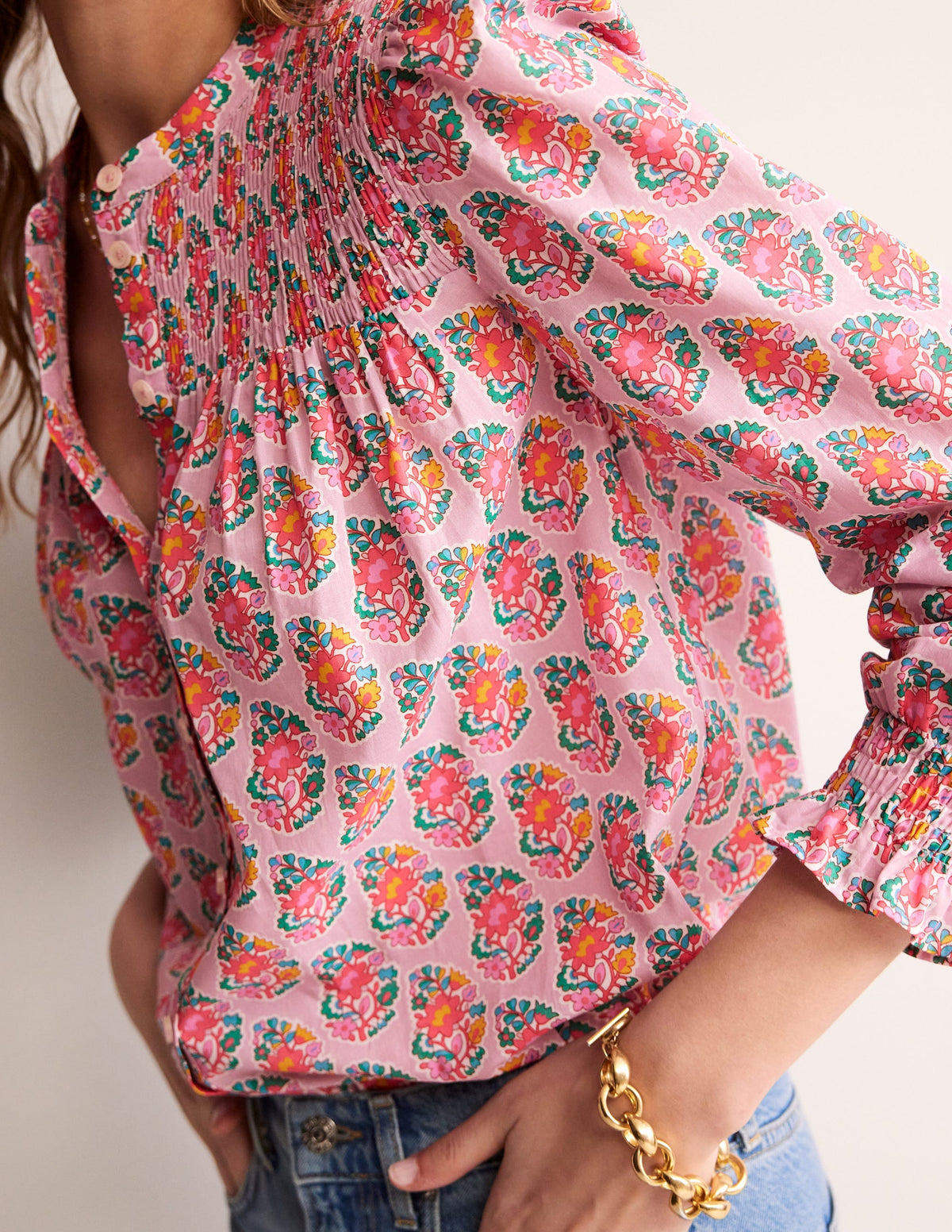 Helena Cotton Blouse-Fragrent Lily, Paisley-2