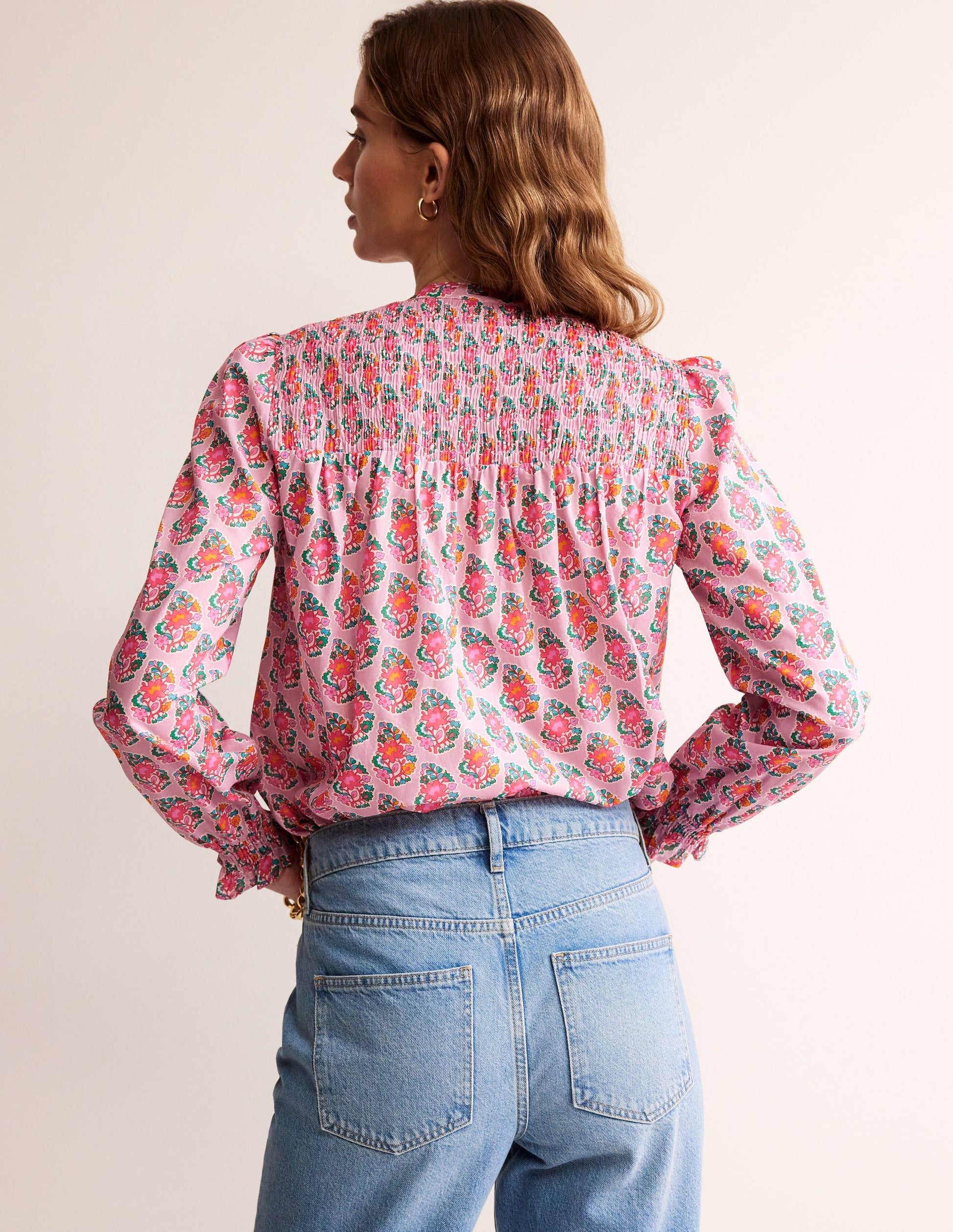 Helena Cotton Blouse-Fragrent Lily, Paisley-3