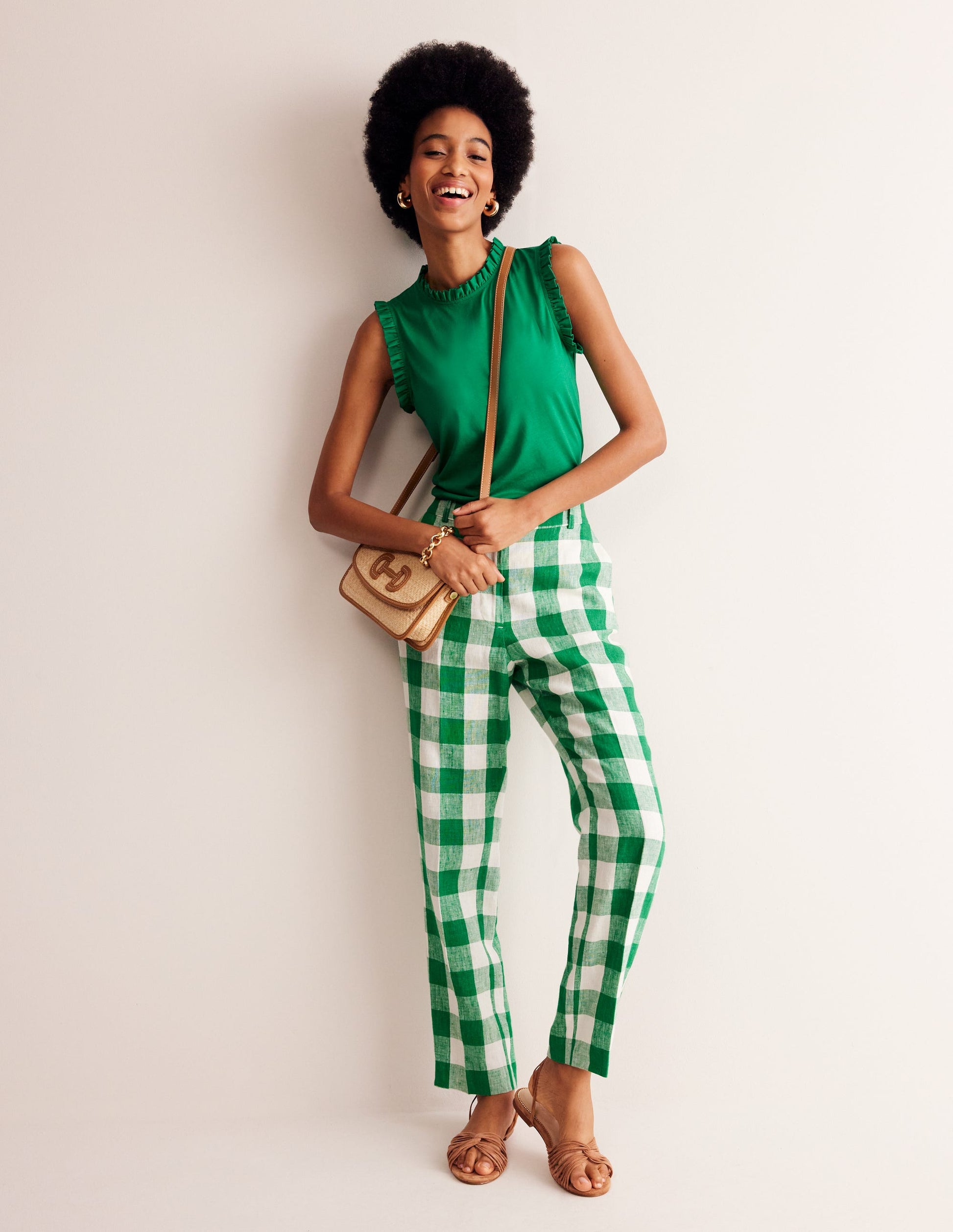 Supersoft Frill Detail Vest-Pepper Green-4