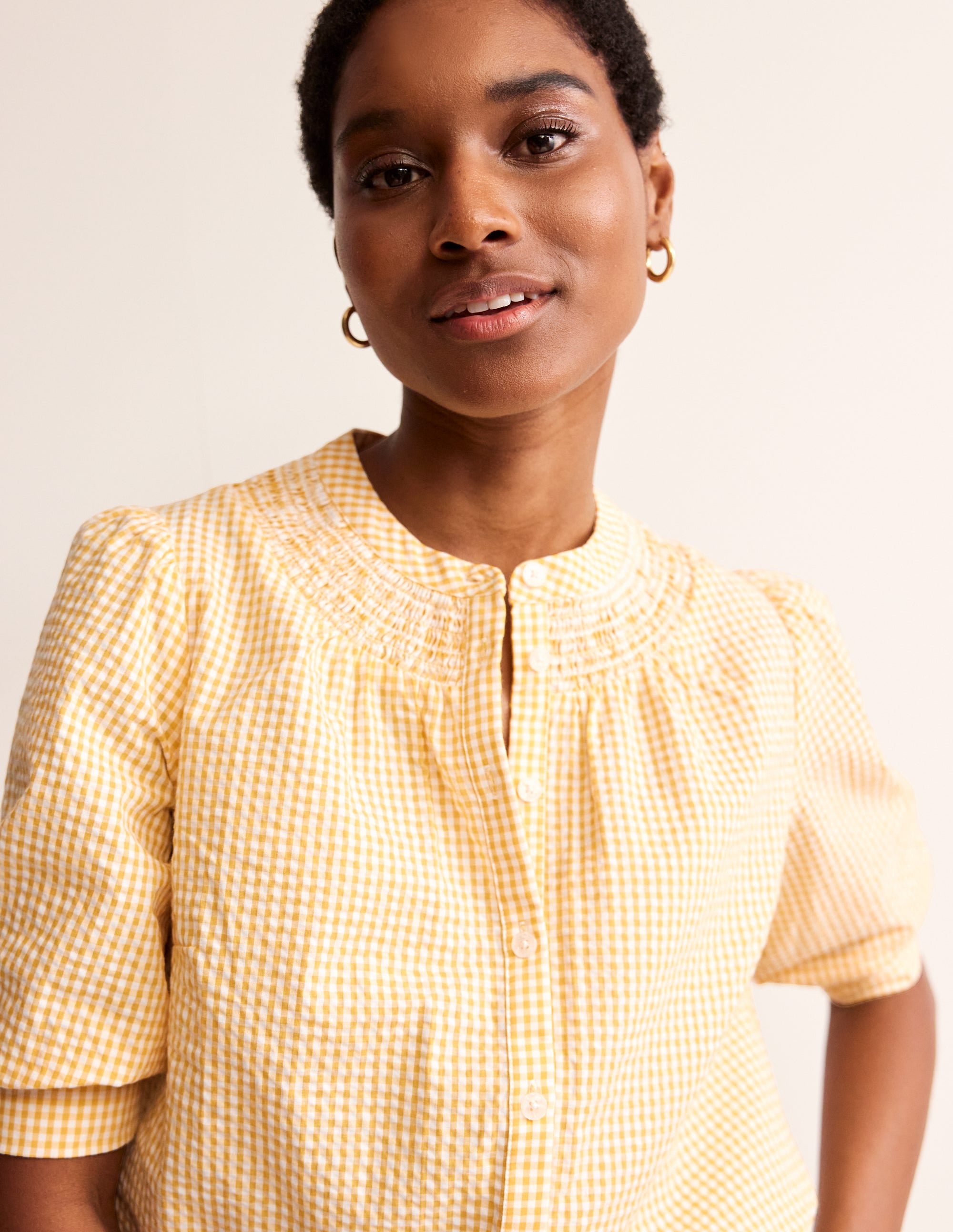 Ada Seersucker Top-Sweet Honeycomb Gingham - Image 1