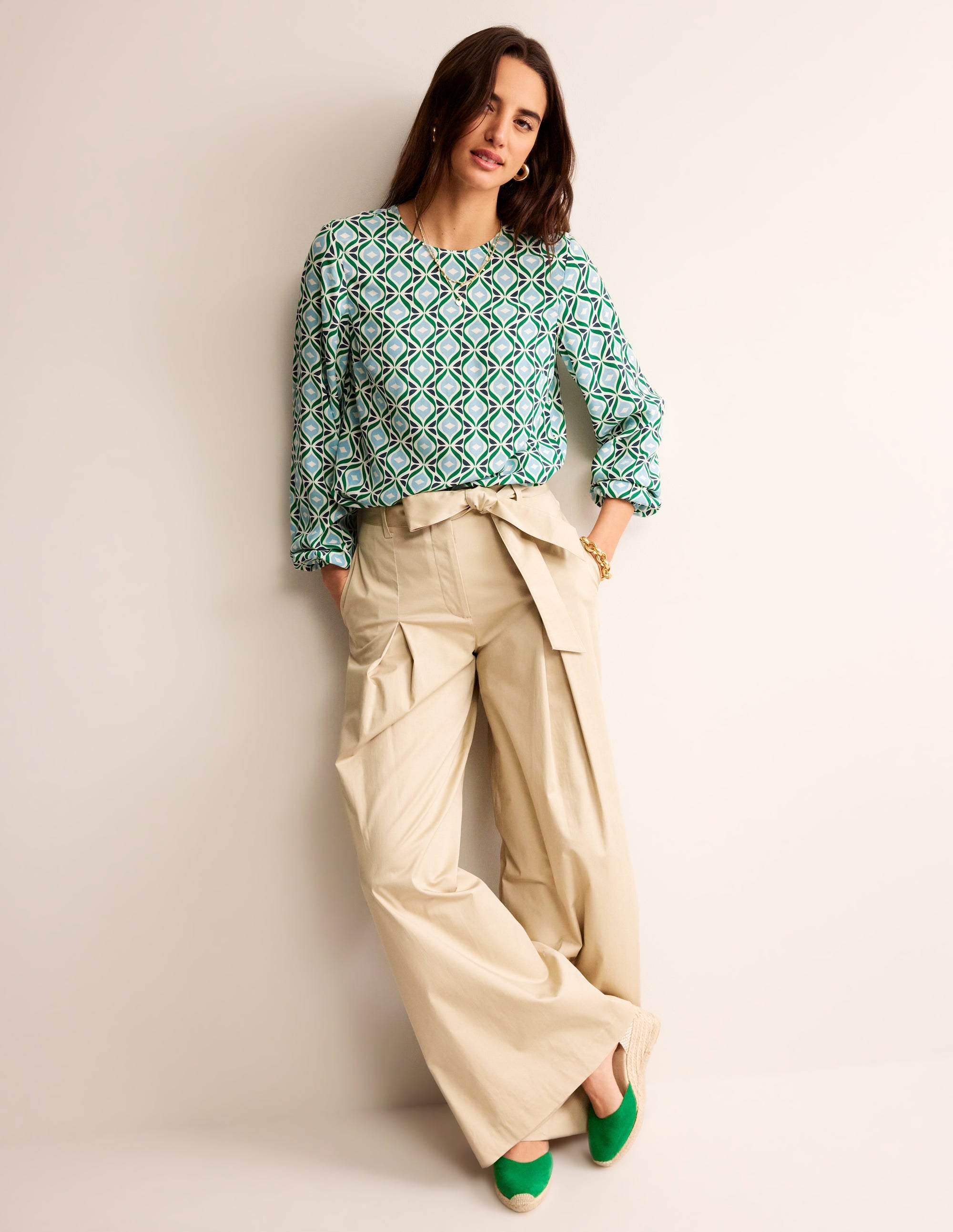 Easy Printed Top-Green Tambourine, Diamond Wave - Image 4