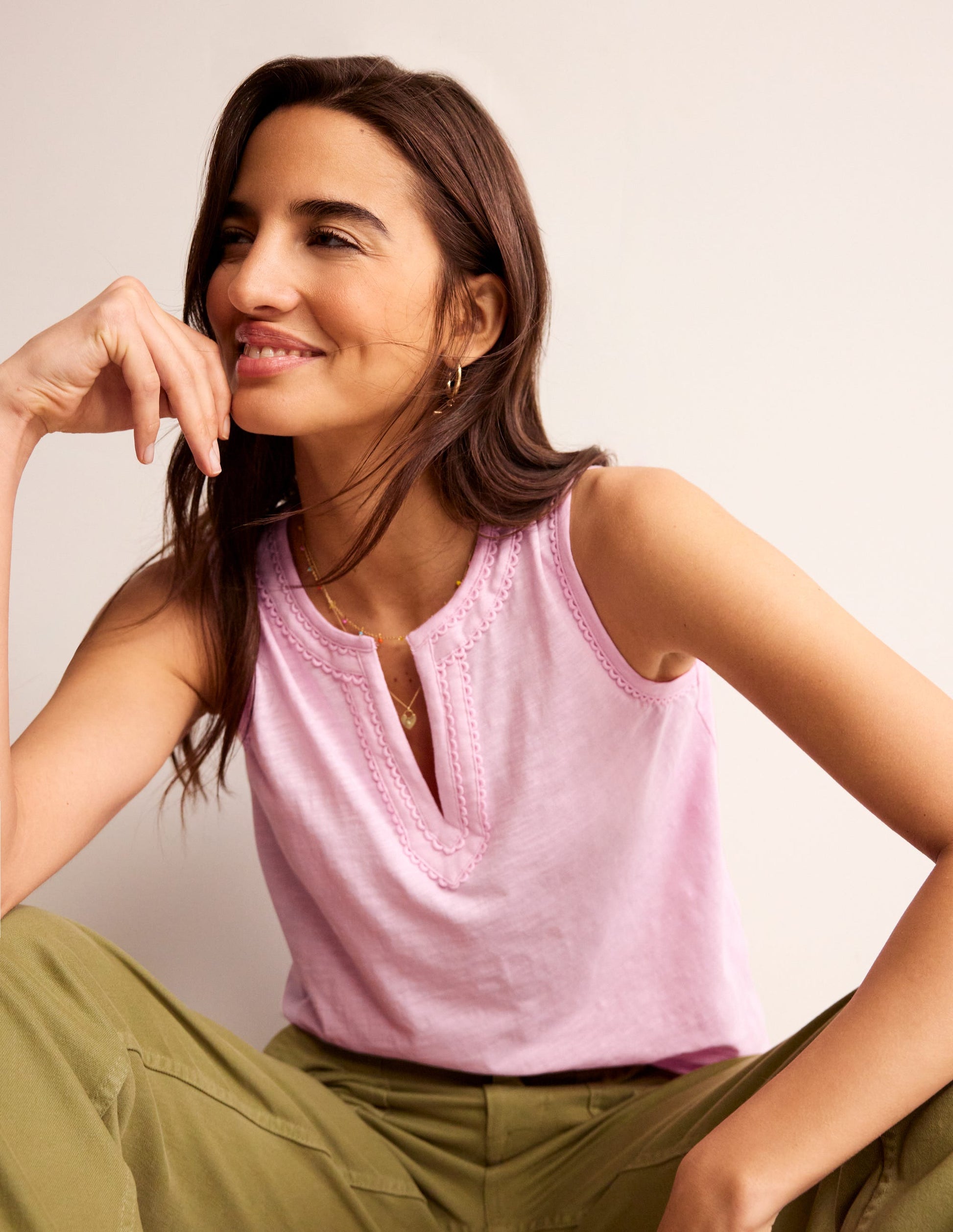 Trim Detail Vest-Sweet Lilac-4