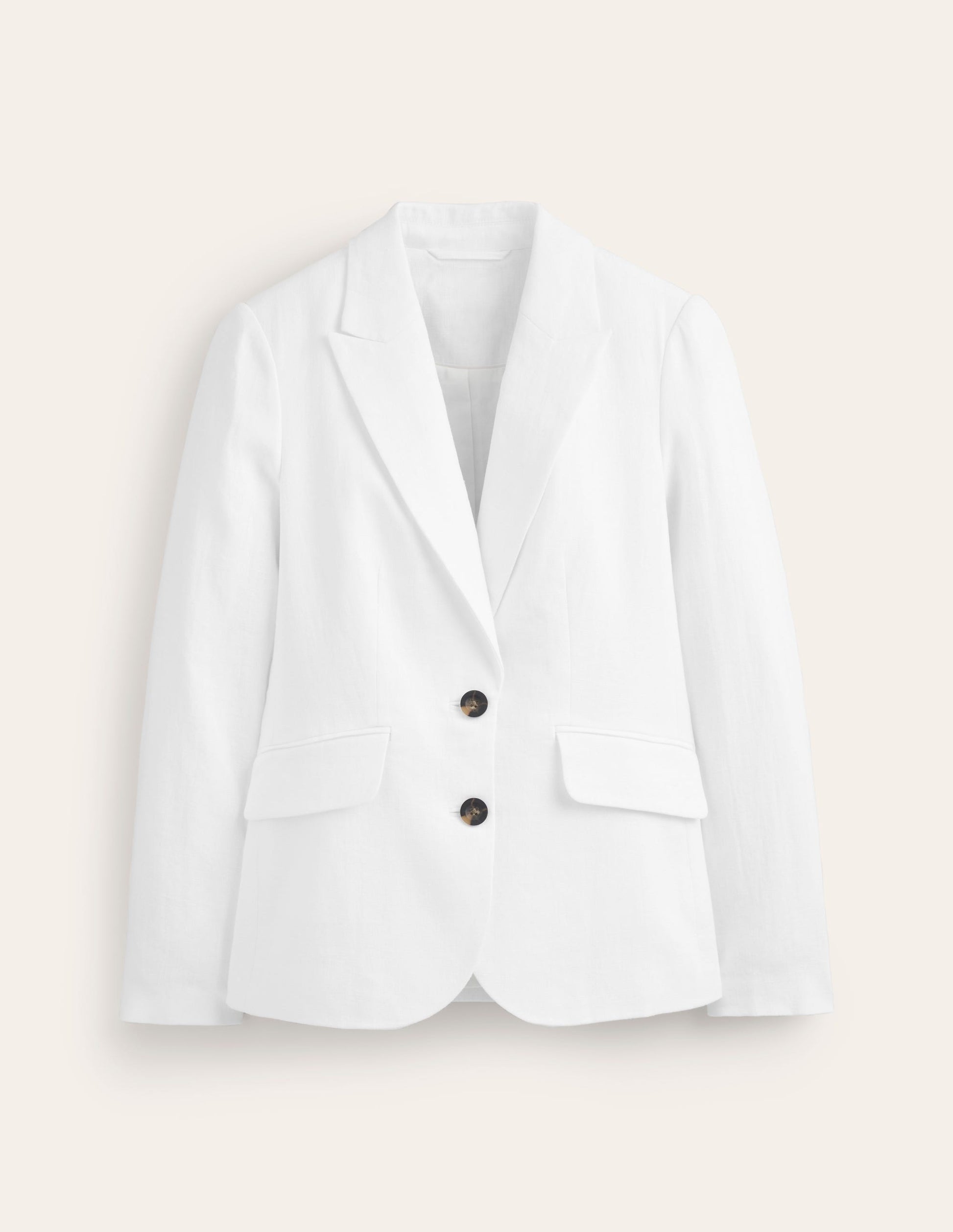 Marylebone Linen Blazer-White-6