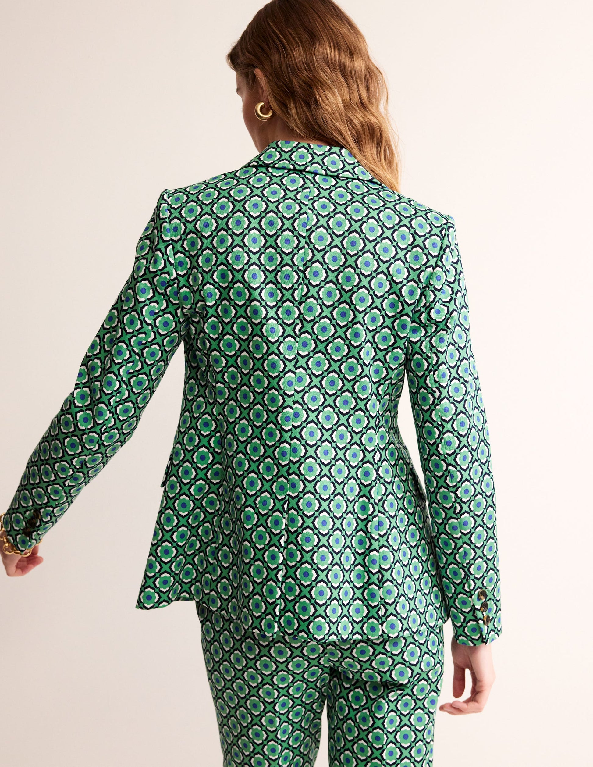 Marylebone Bi-Stretch Blazer-Ming Green, Geo Pome-3