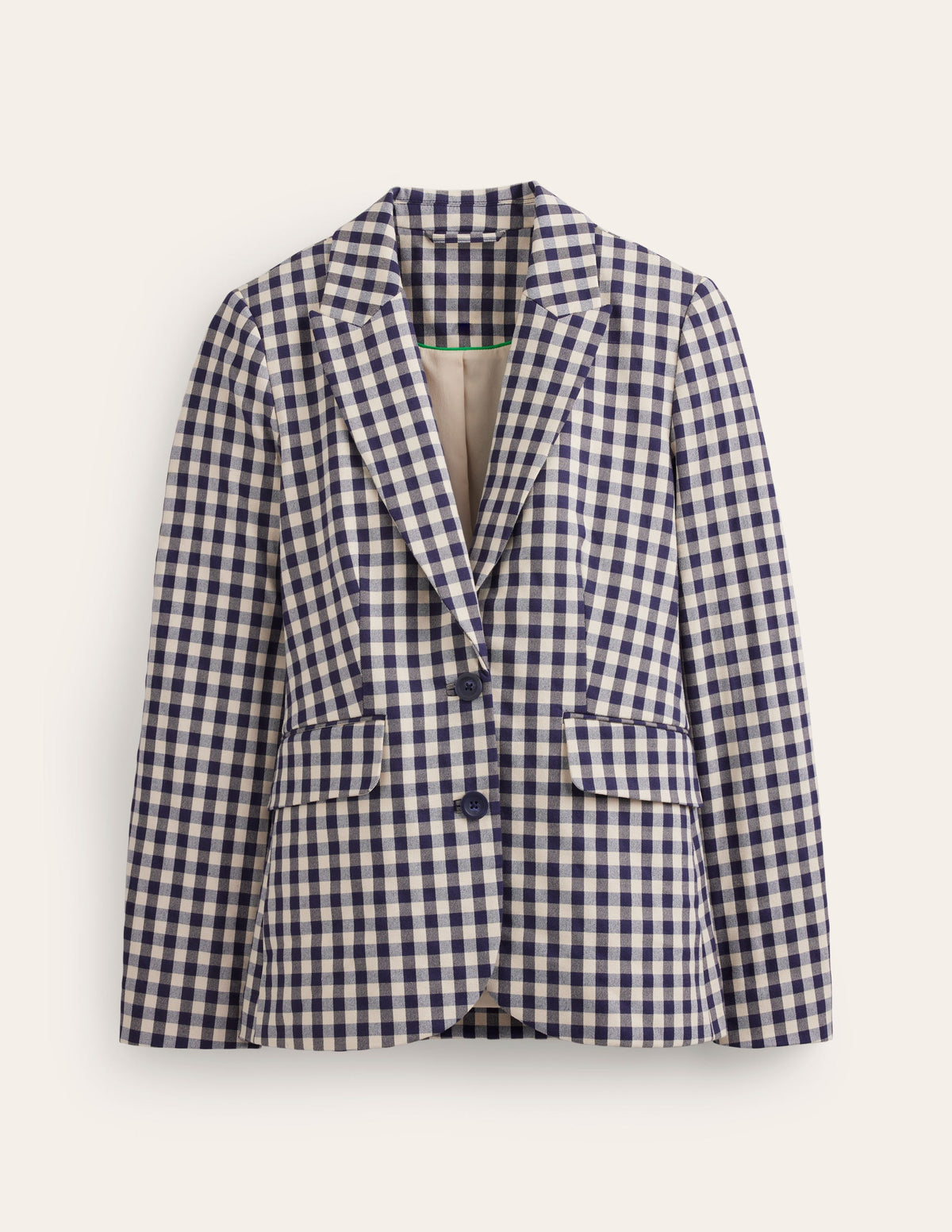 Marylebone Bi-stretch Blazer-Gingham - Image 5