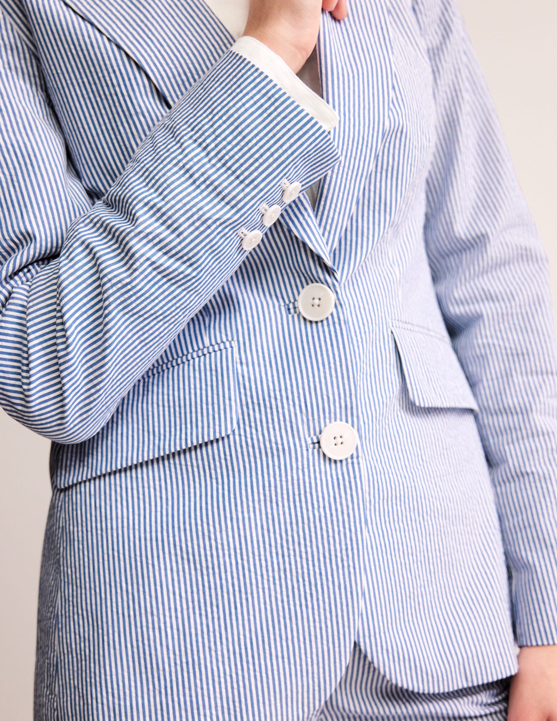 Marylebone Seersucker Blazer-Seersucker-2