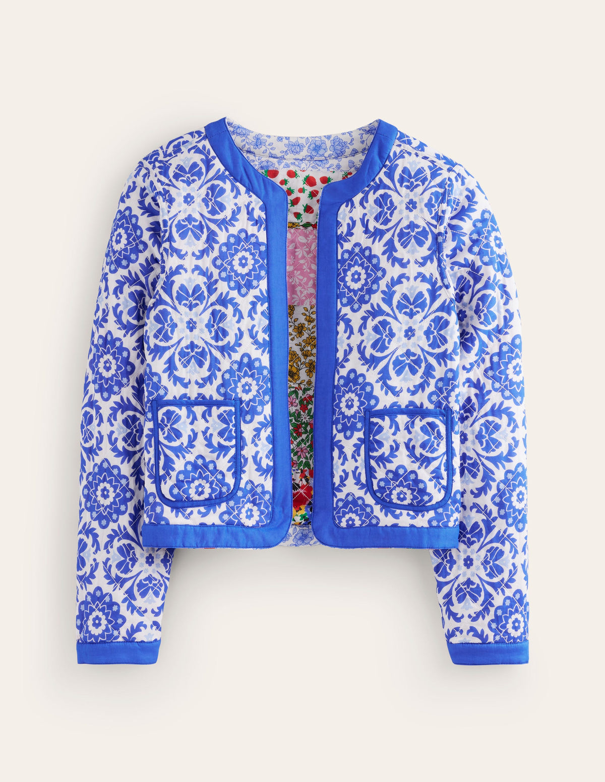 Quilted Reversible Jacket-Multi Floral - Image 6