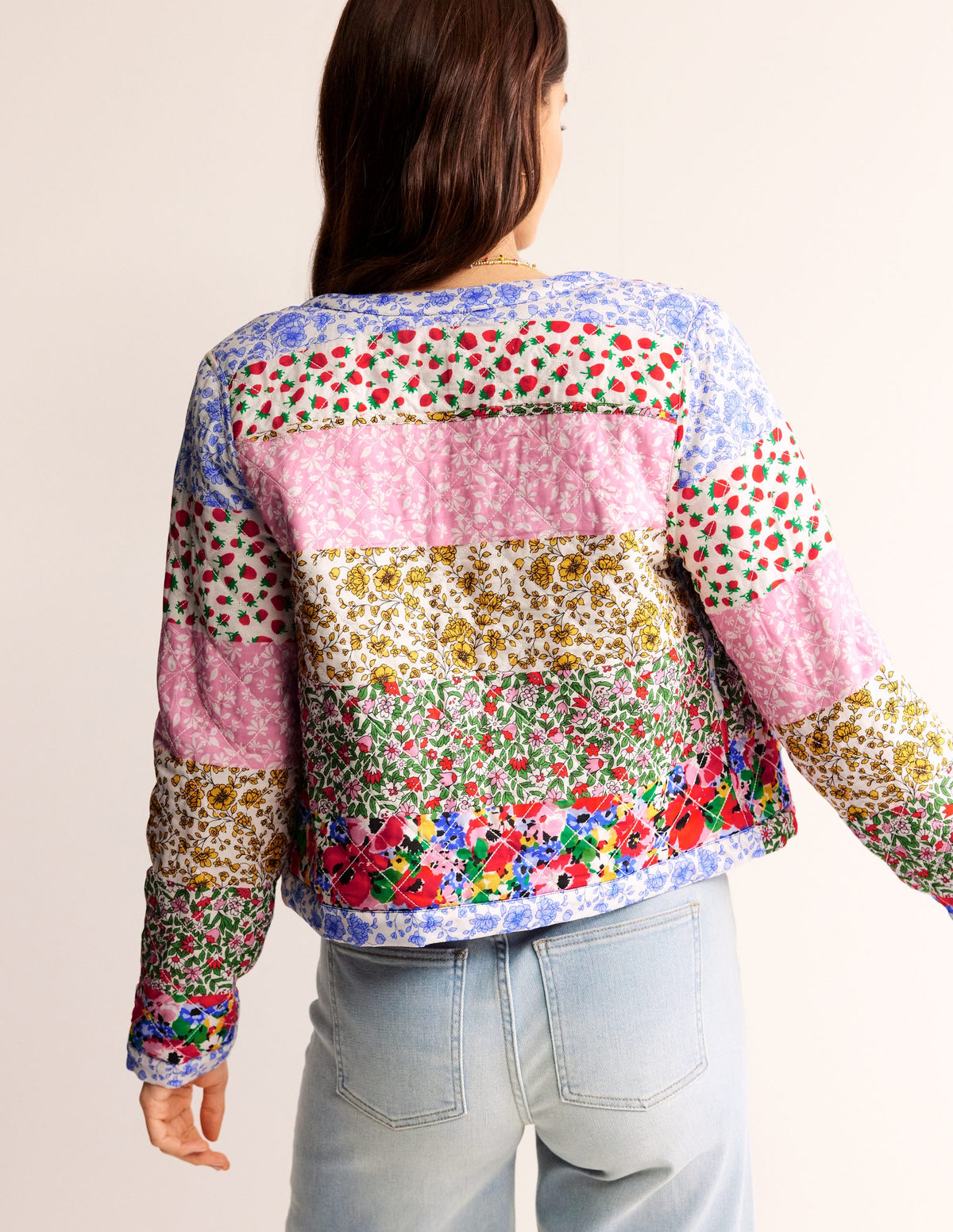 Quilted Reversible Jacket-Multi Floral - Image 4