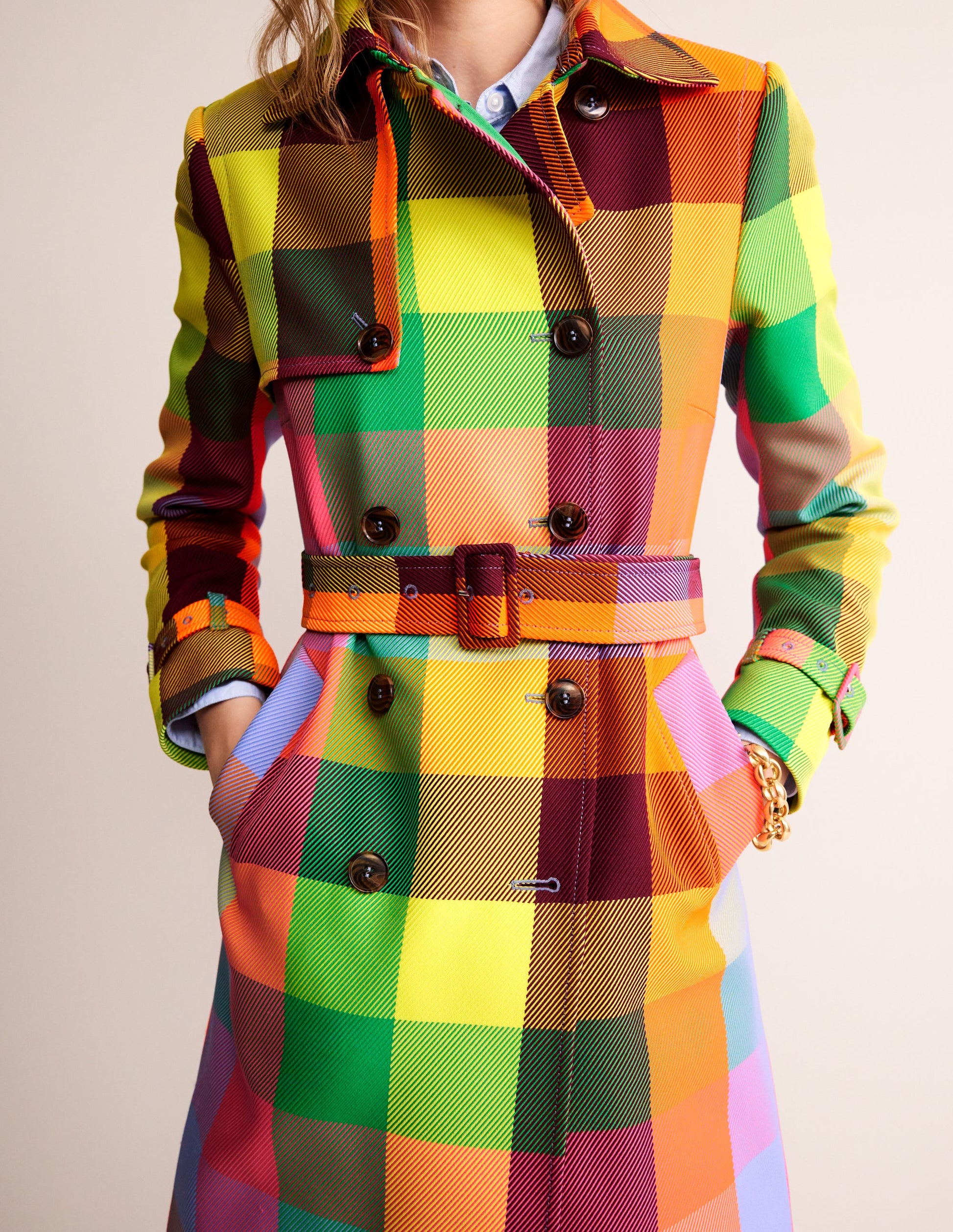Neon Belted Trench Coat-Check-3