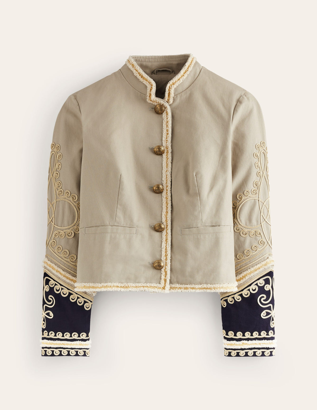 Greenwich Military Jacket-Light Khaki - Image 5