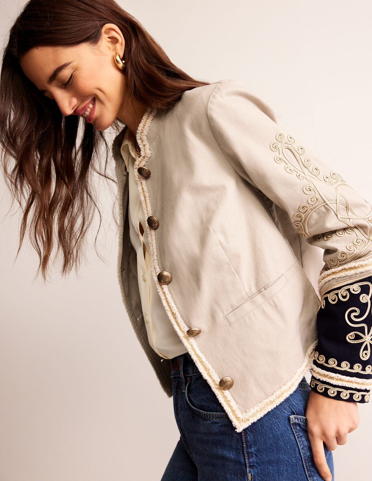 Greenwich Military Jacket-Light Khaki-1