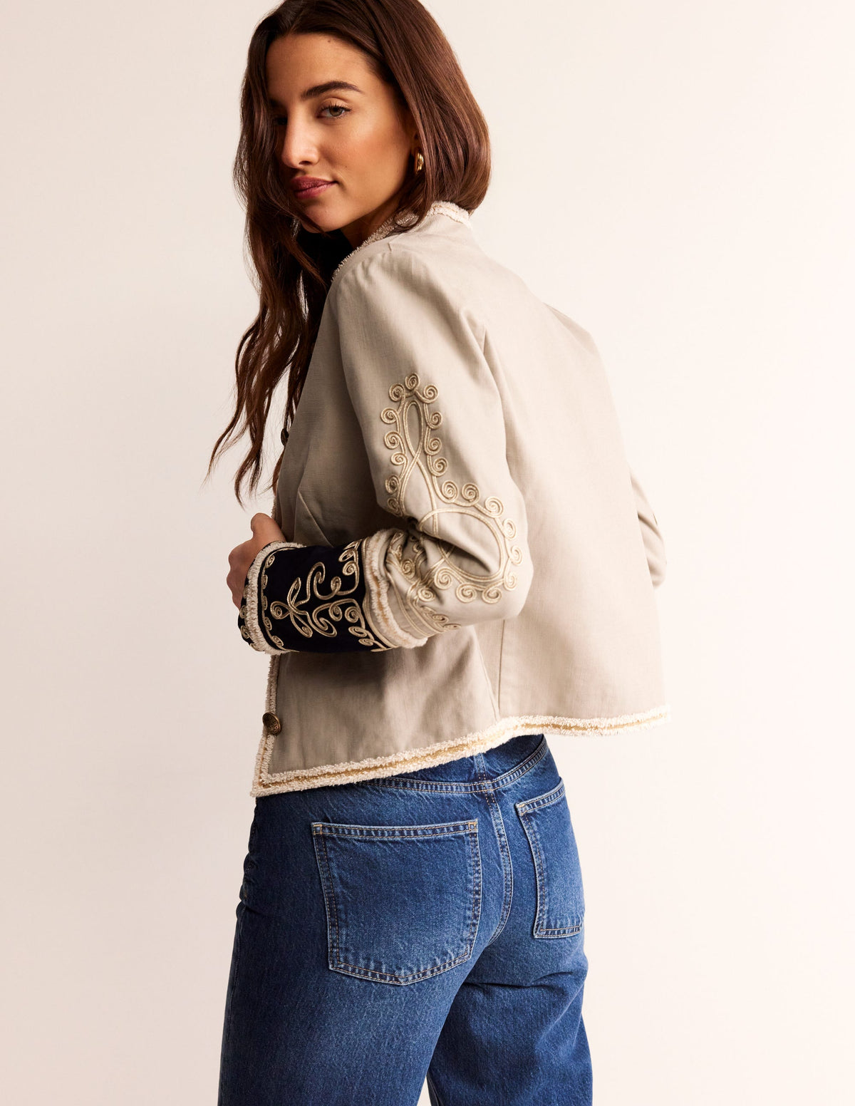 Greenwich Military Jacket-Light Khaki - Image 4