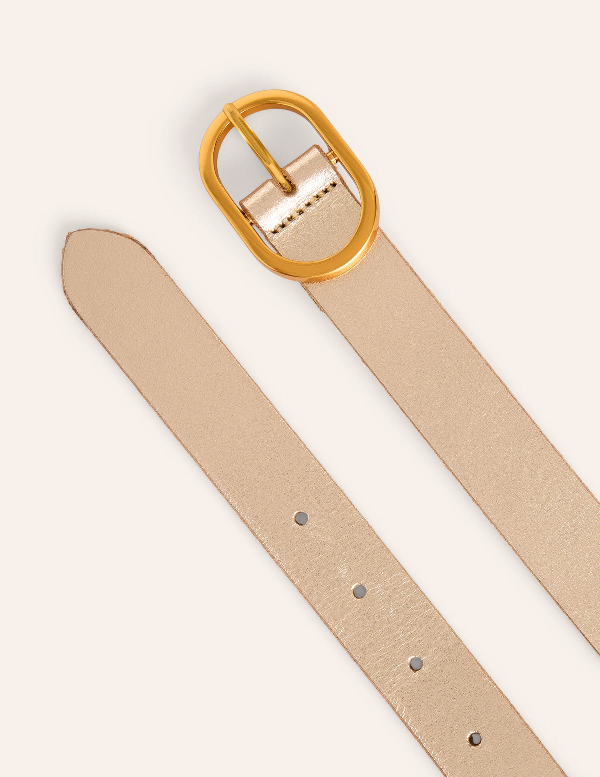 Classic Leather Belt-Gold - Image 3