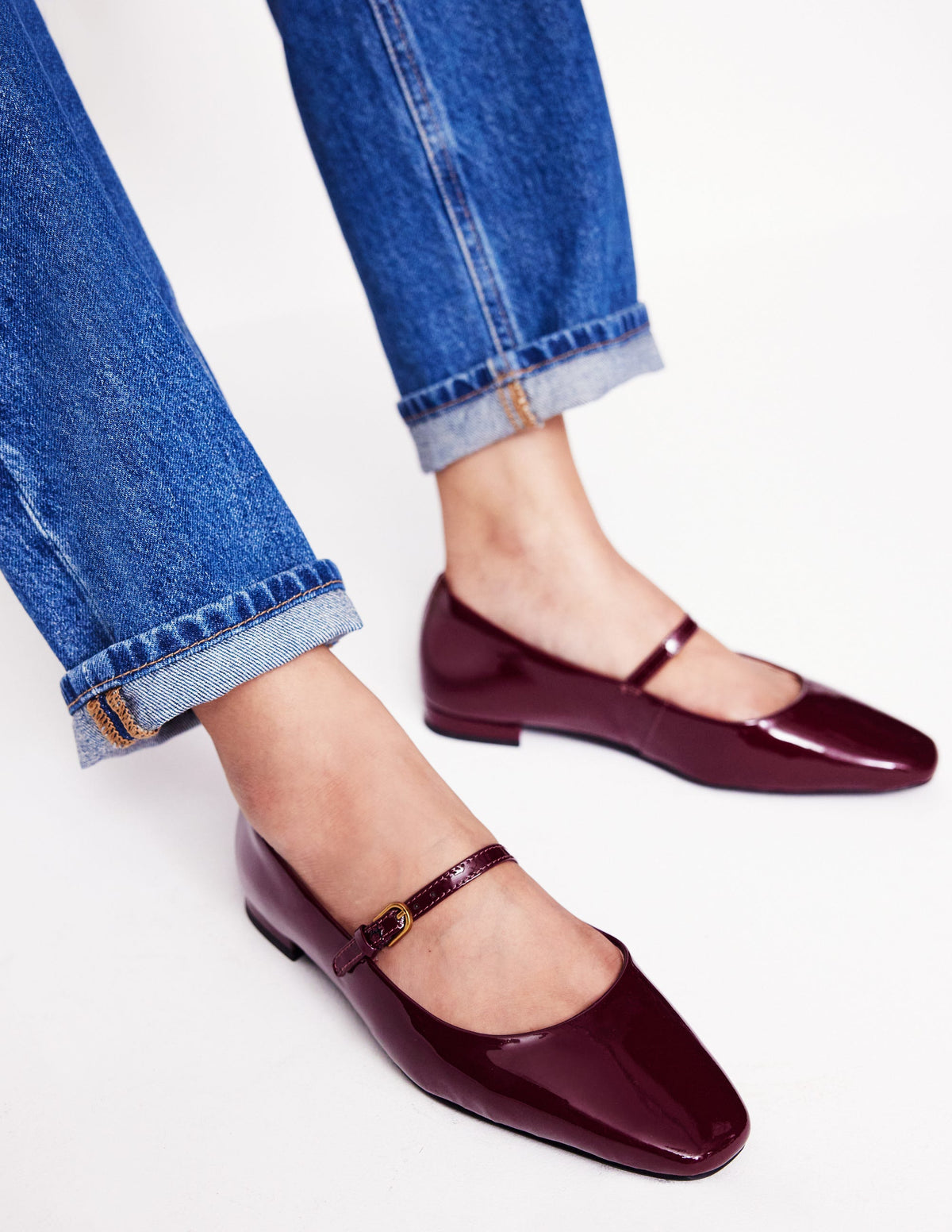 Penelope Mary Jane Flat-Oxblood - Image 1