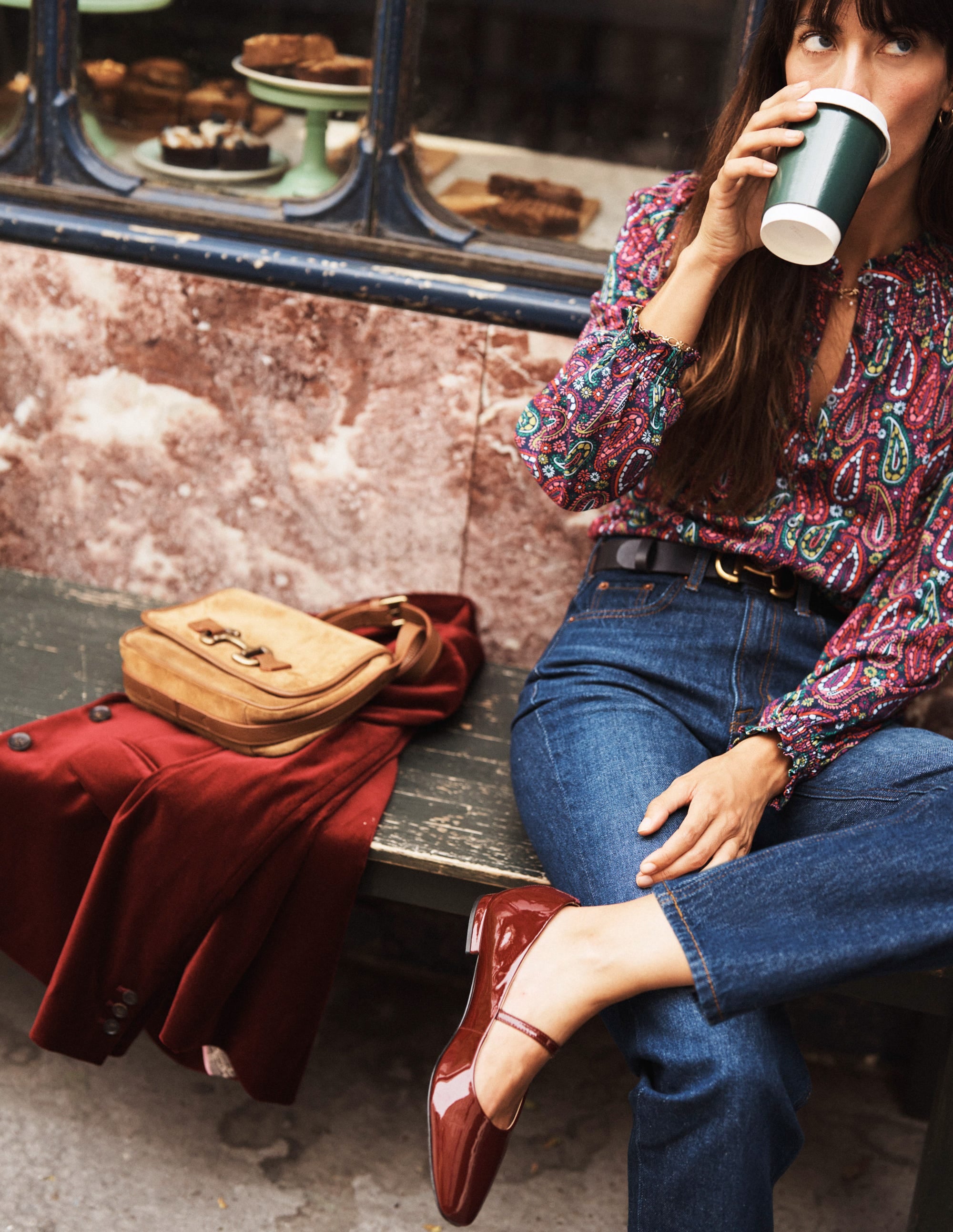 Penelope Mary Jane Flat-Oxblood - Image 6