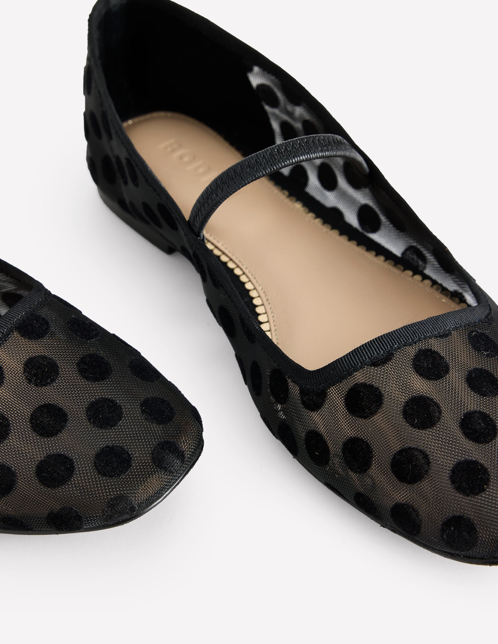 Thea Mary Jane Ballet Flats-Polka Dot Mesh - Image 4