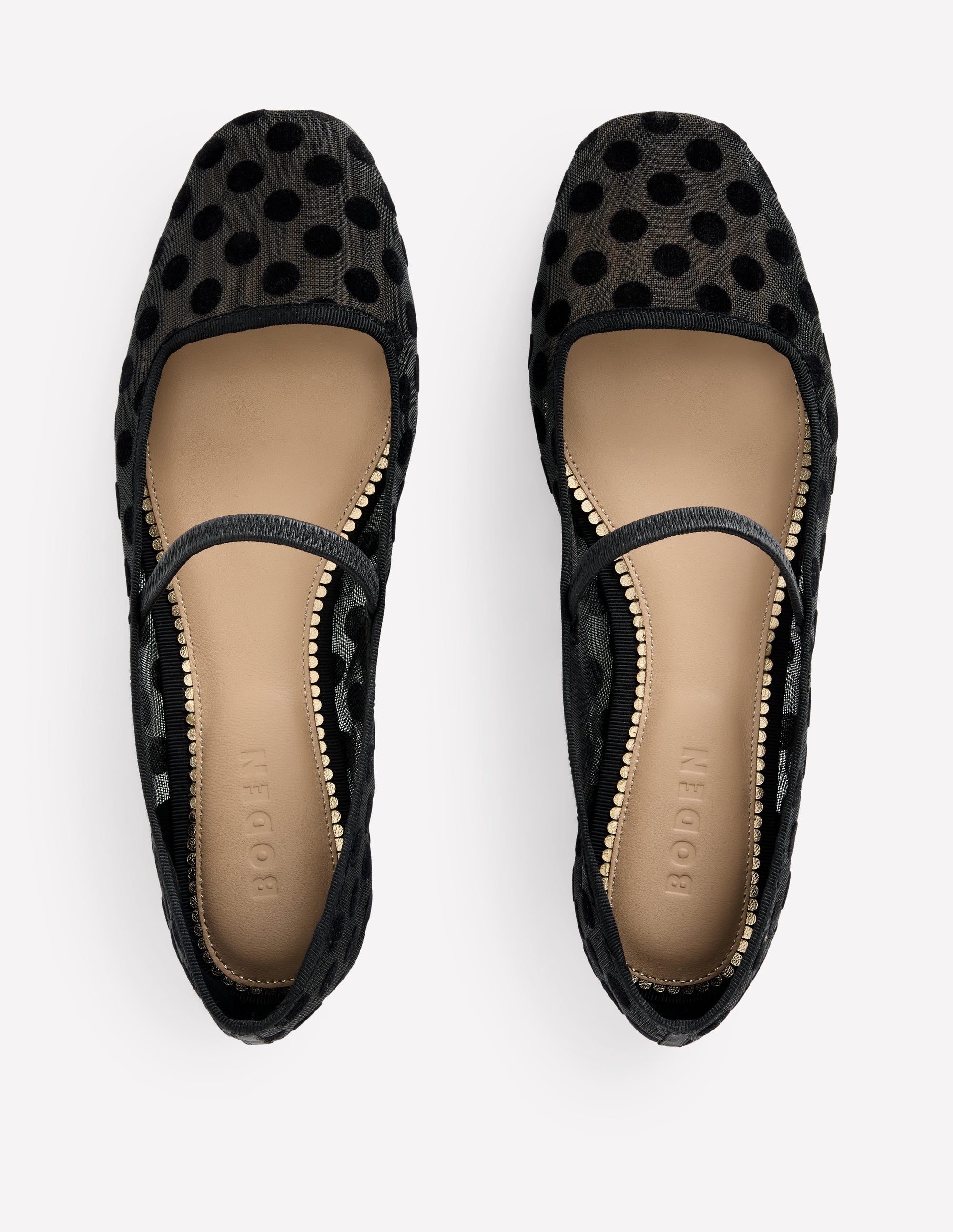 Thea Mary Jane Ballet Flats-Polka Dot Mesh - Image 5