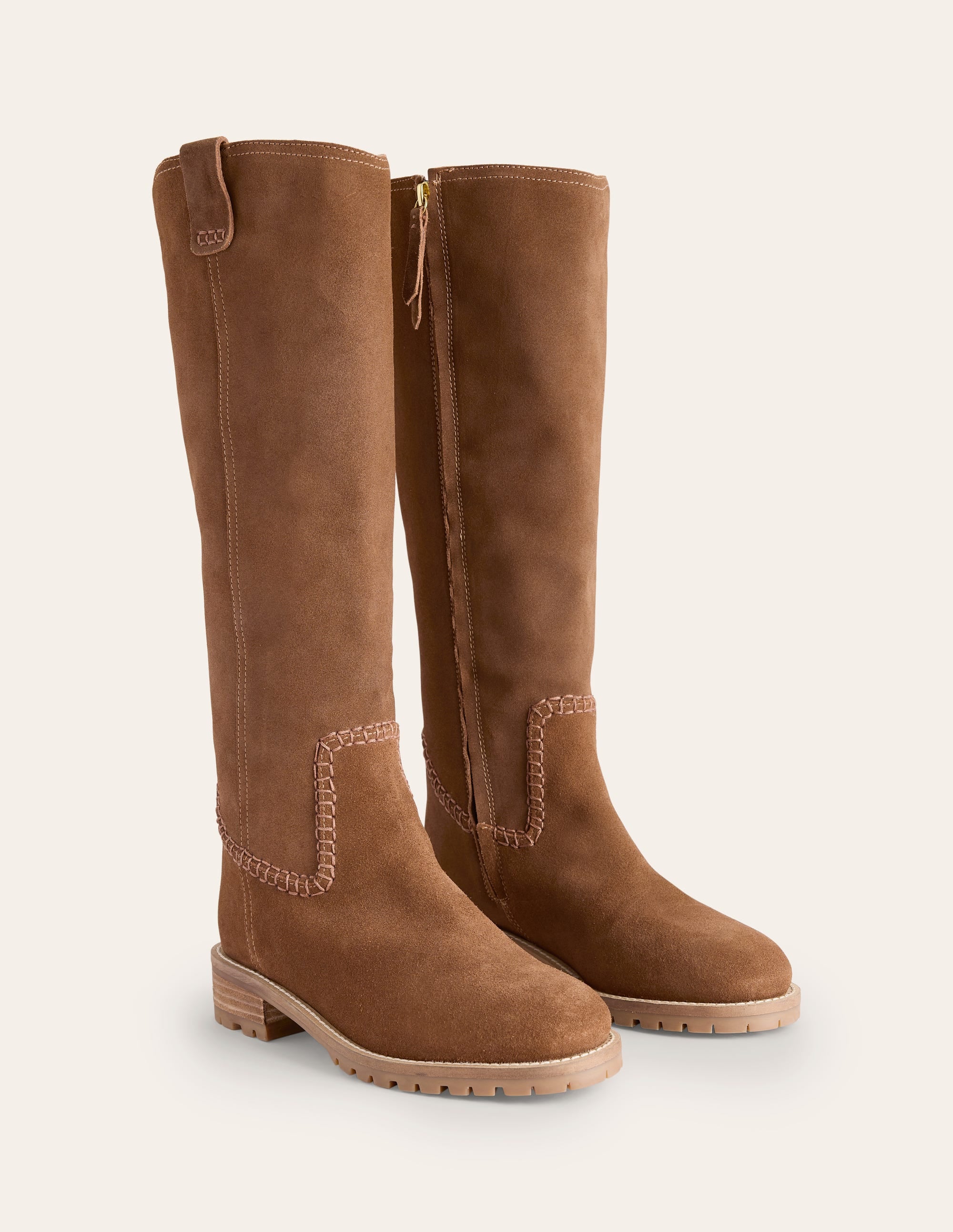 Flat Knee Boots-Tan - Image 3