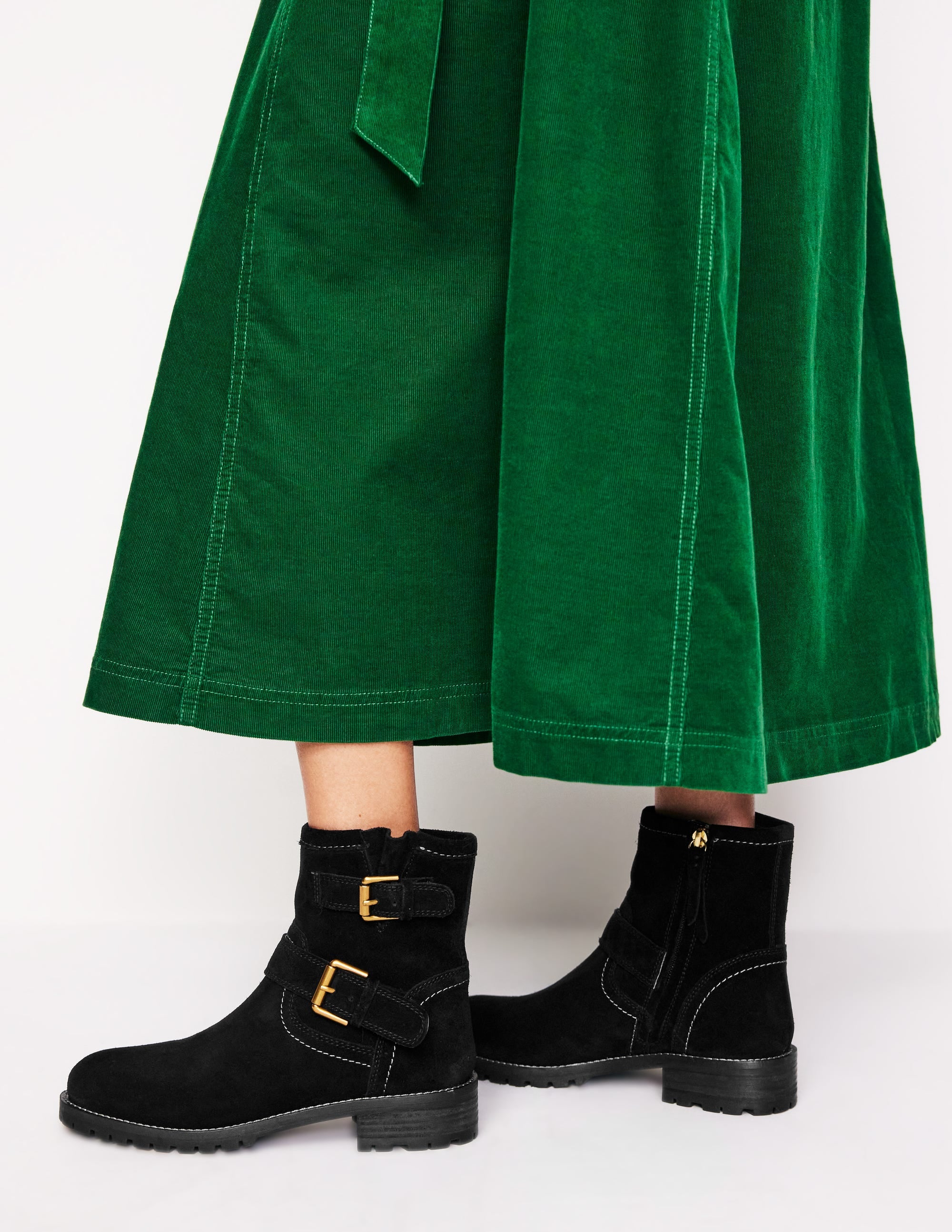 Buckled Biker Boots-Black - Image 1