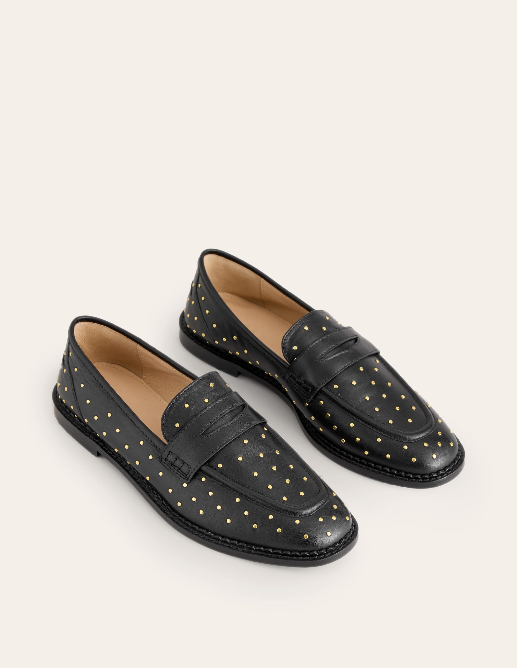Nya Penny Loafers-Black Studs - Image 4