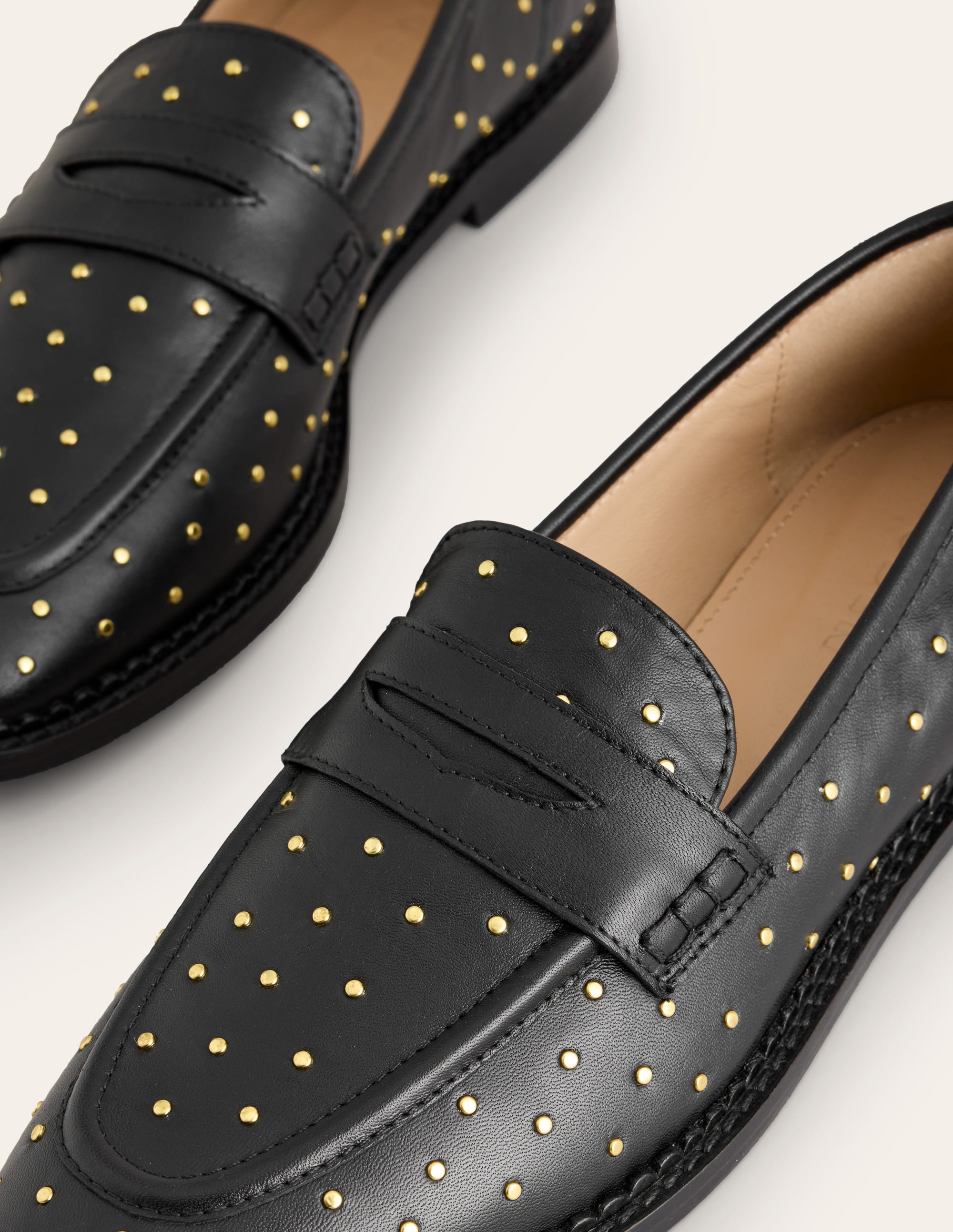 Nya Penny Loafers-Black Studs - Image 5