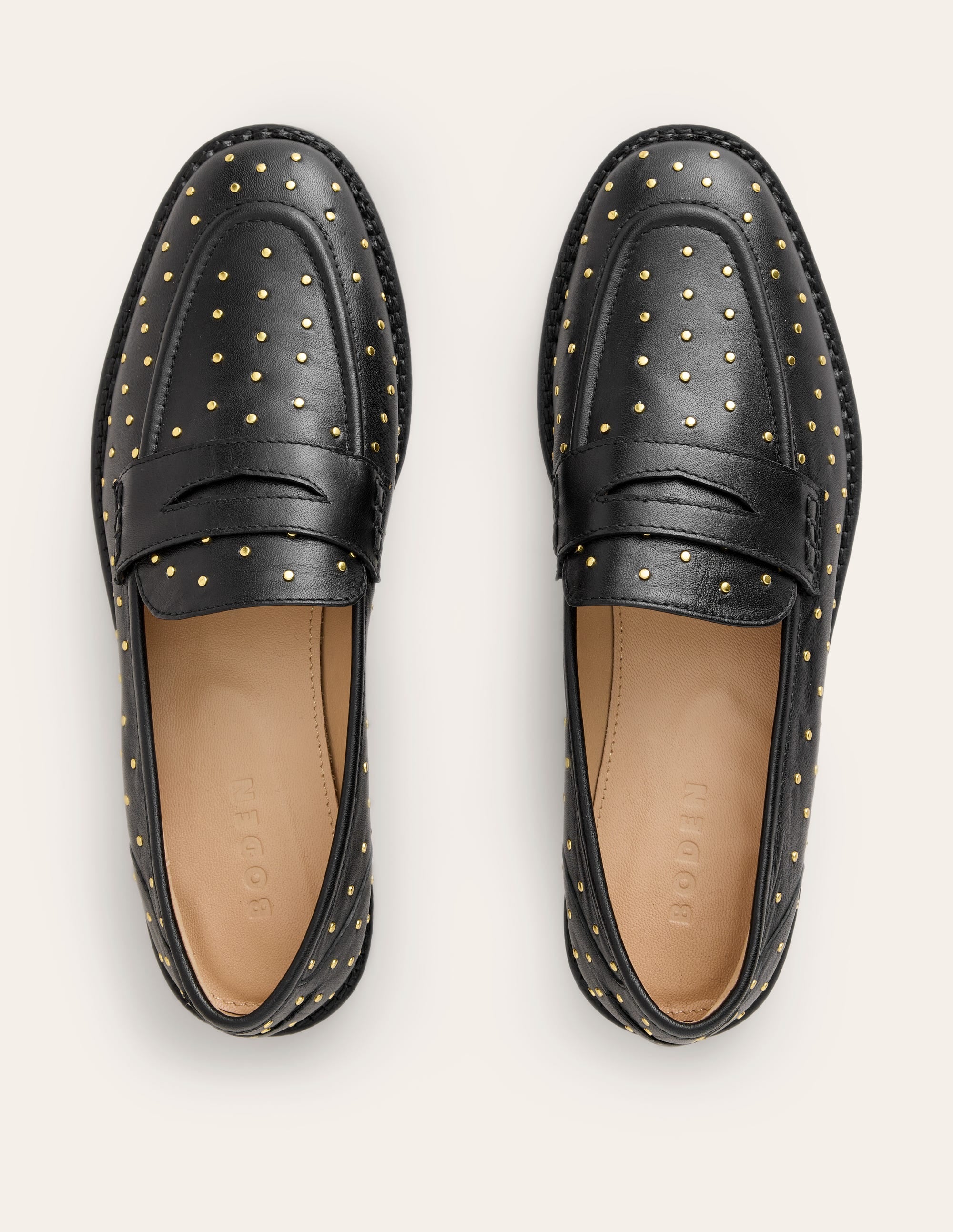 Nya Penny Loafers-Black Studs - Image 6