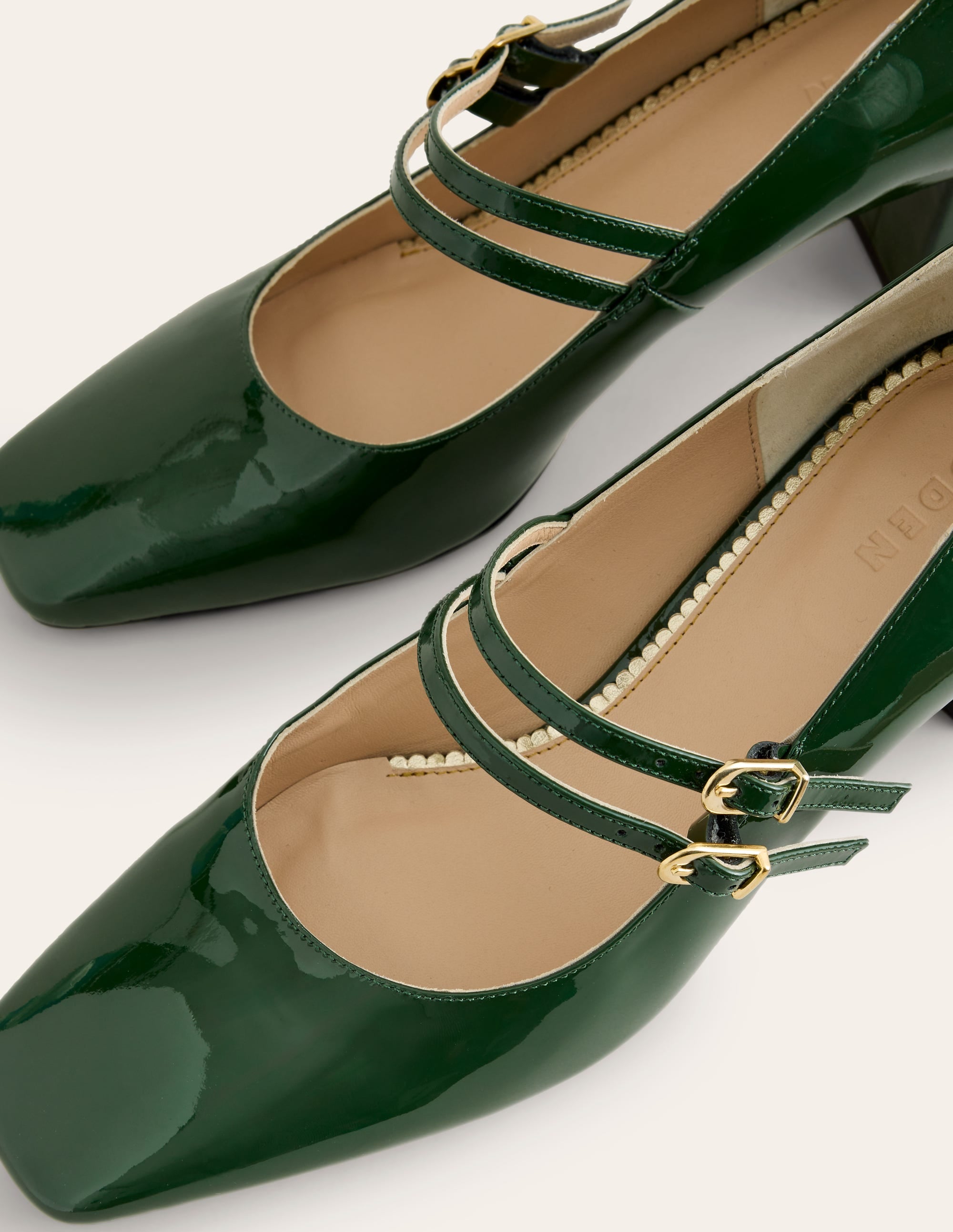 Block Heel Pump-Dark Green Patent - Image 4