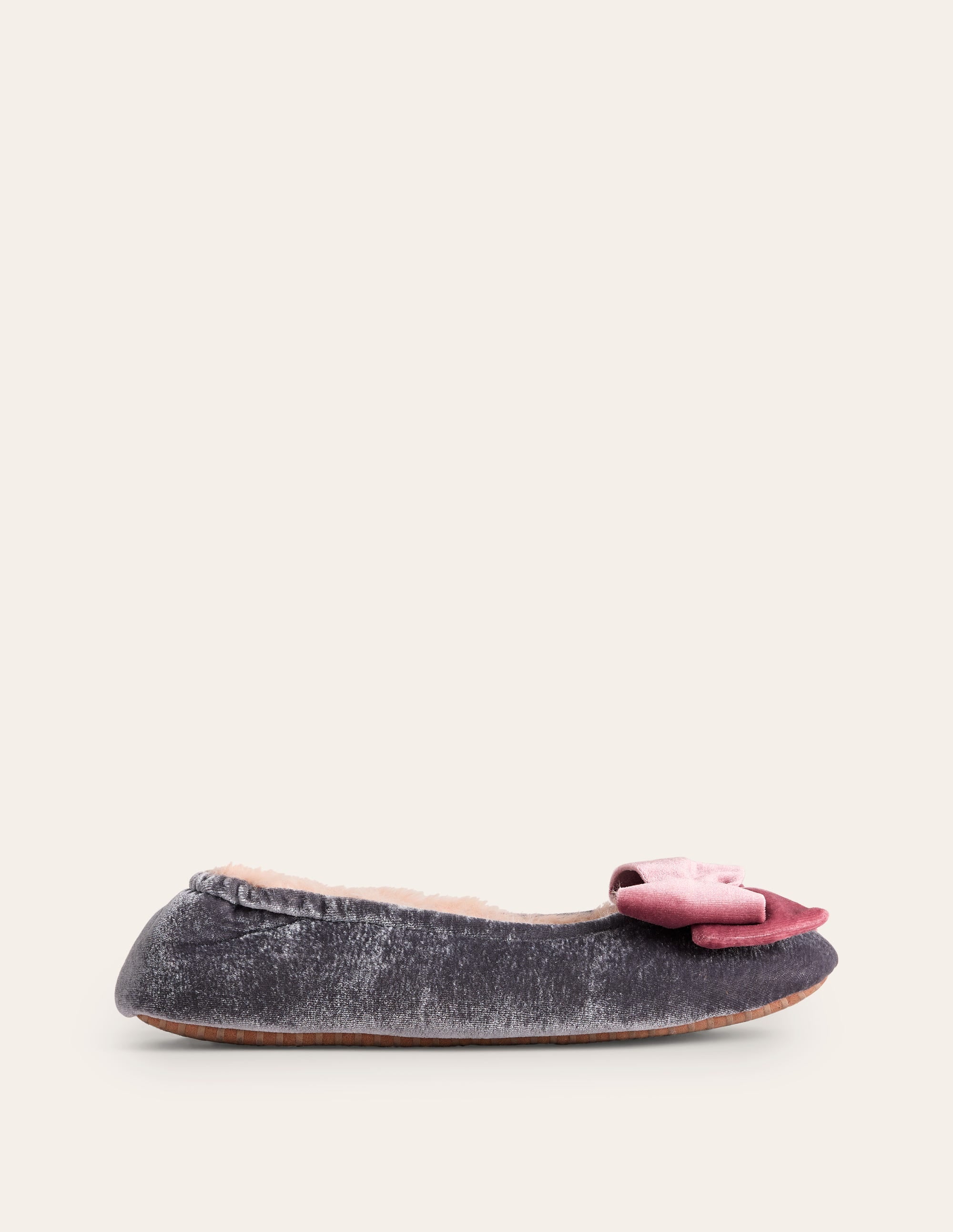 Bow Slippers-Grey - Image 2