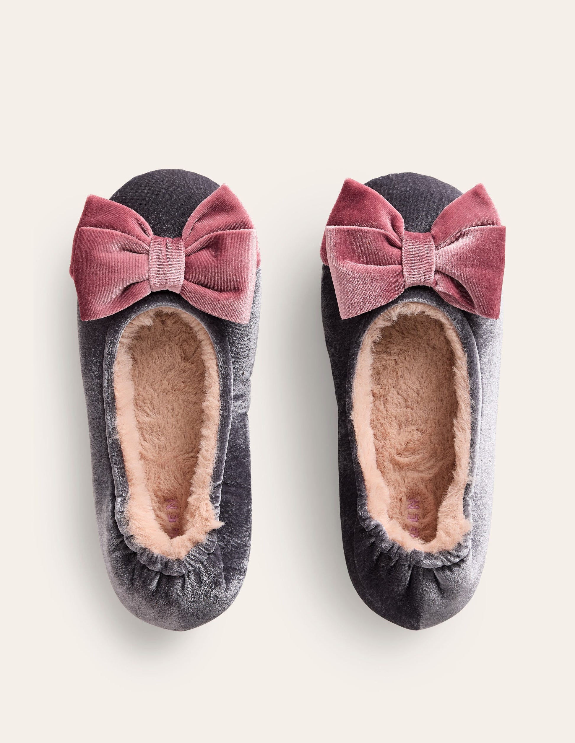 Bow Slippers-Grey-5