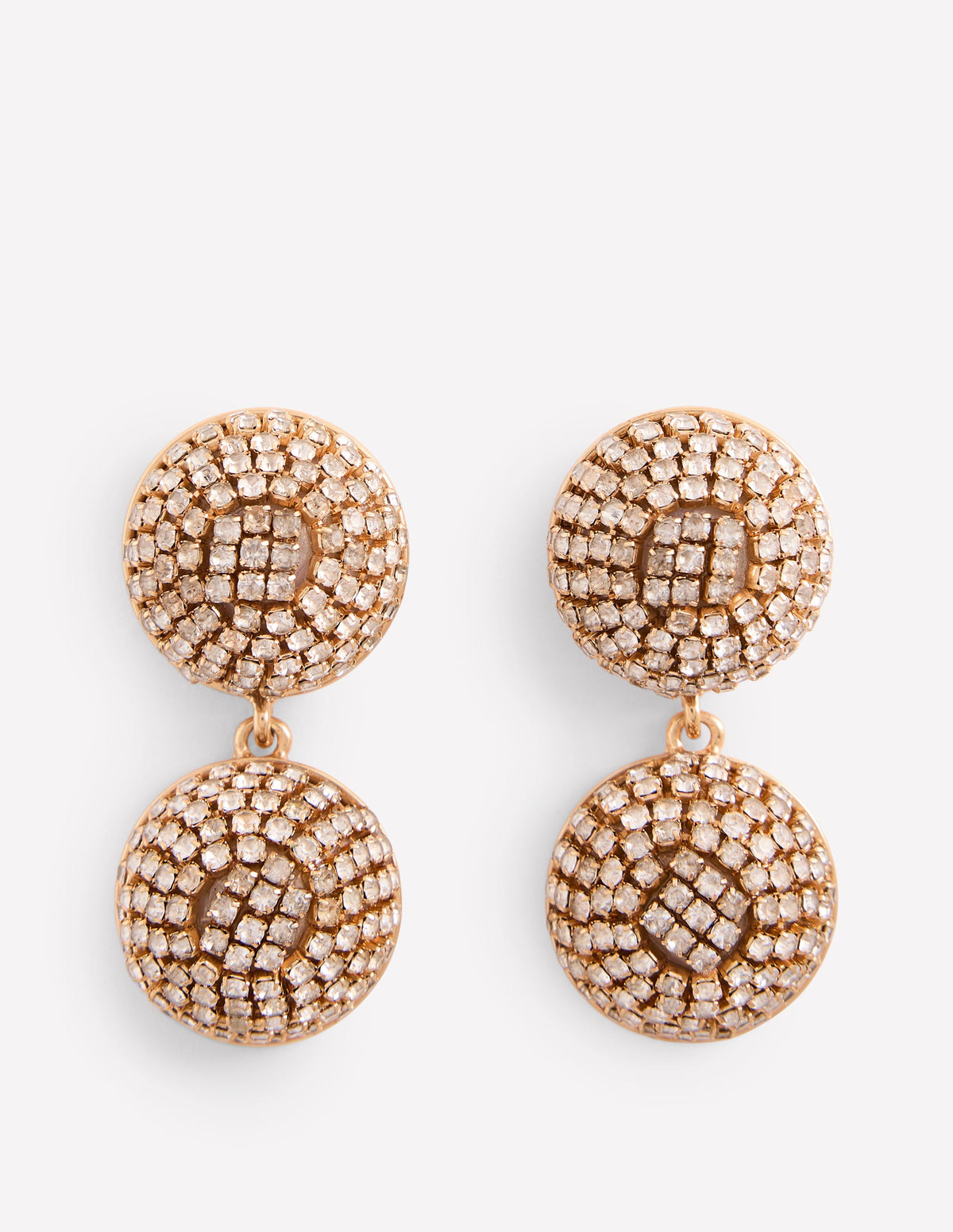 Sparkle Jewel Drop Earrings-Gold - Image 2