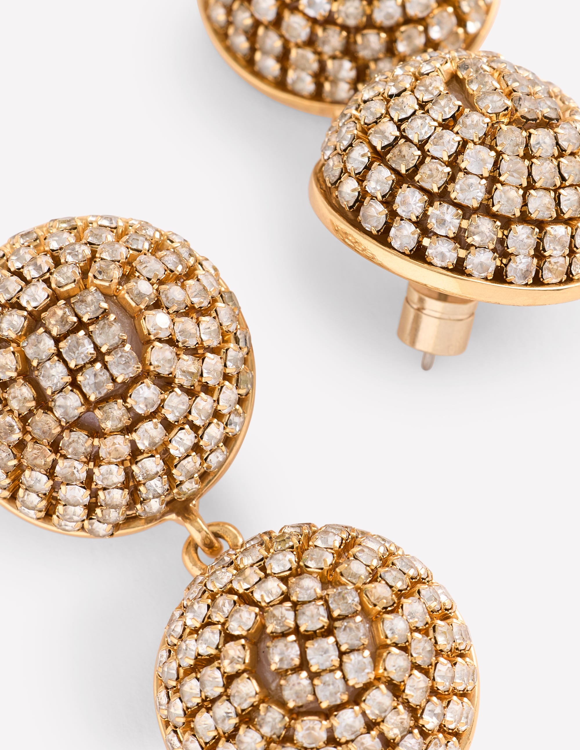 Sparkle Jewel Drop Earrings-Gold - Image 3