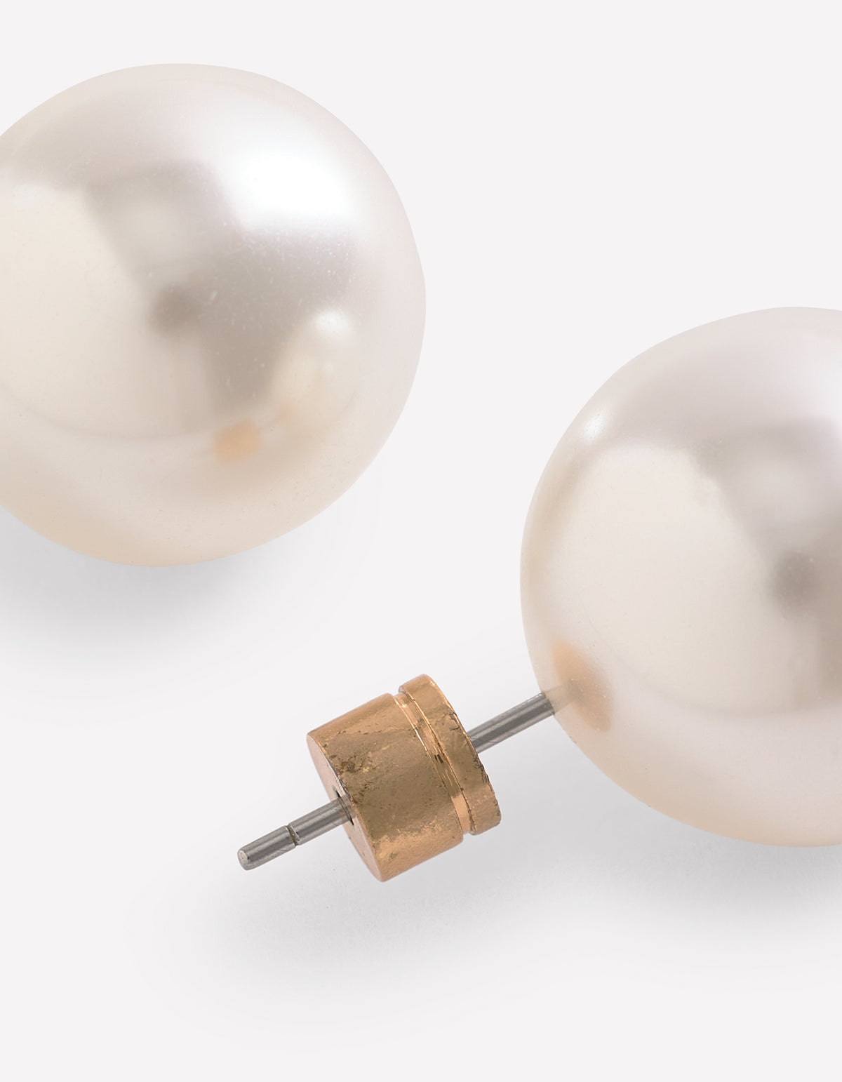 Statement Stud Earrings-Ivory - Image 4