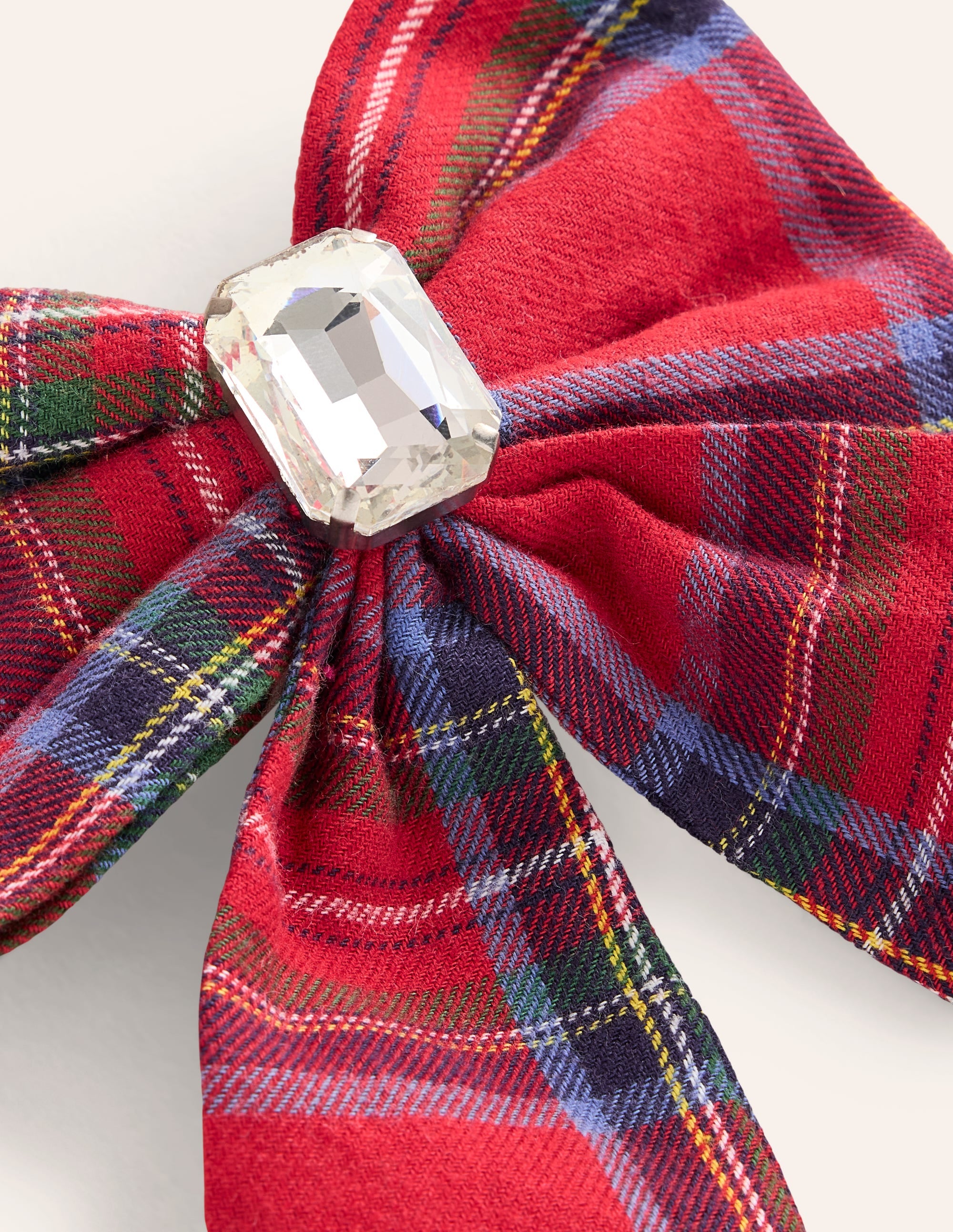 Hair Bow-Red and Blue Check - Image 3