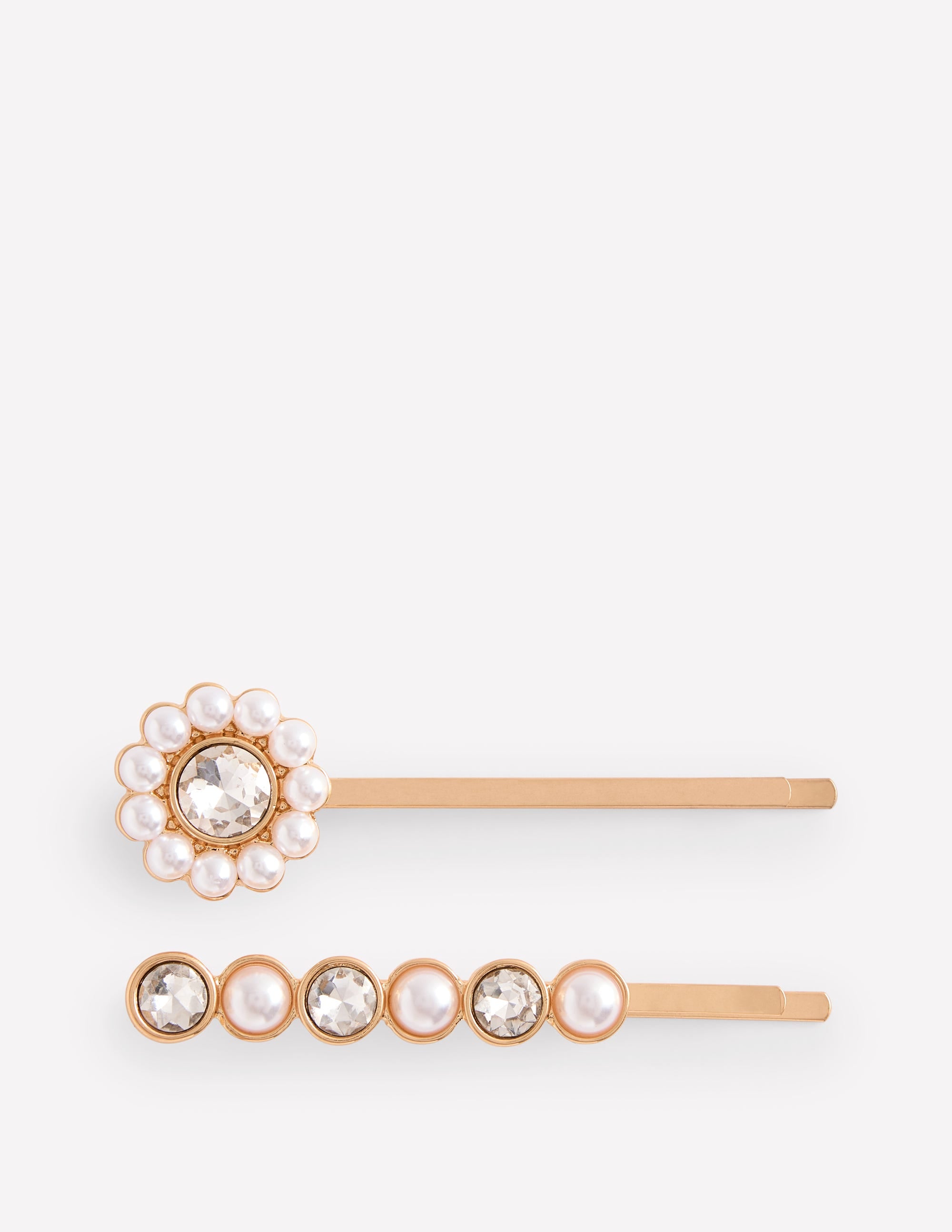 Faux Pearl Hair Slide Set-Faux Pearl - Image 2