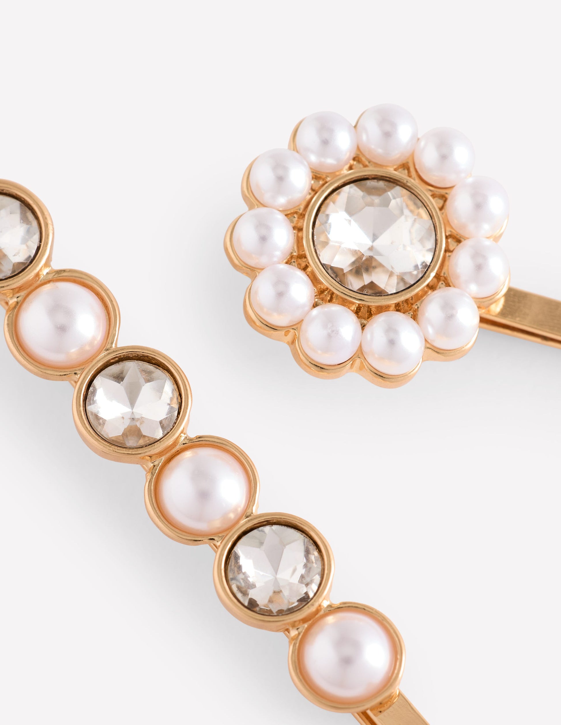 Faux Pearl Hair Slide Set-Faux Pearl-3