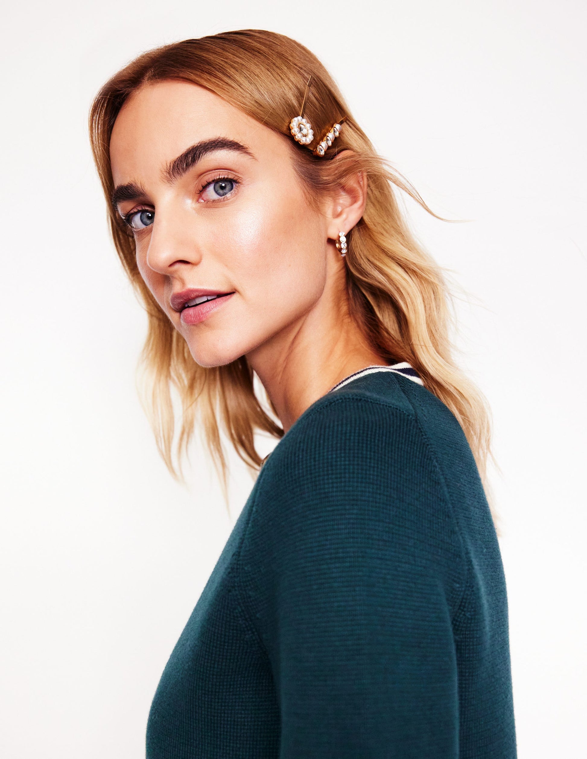 Faux Pearl Hair Slide Set-Faux Pearl-1