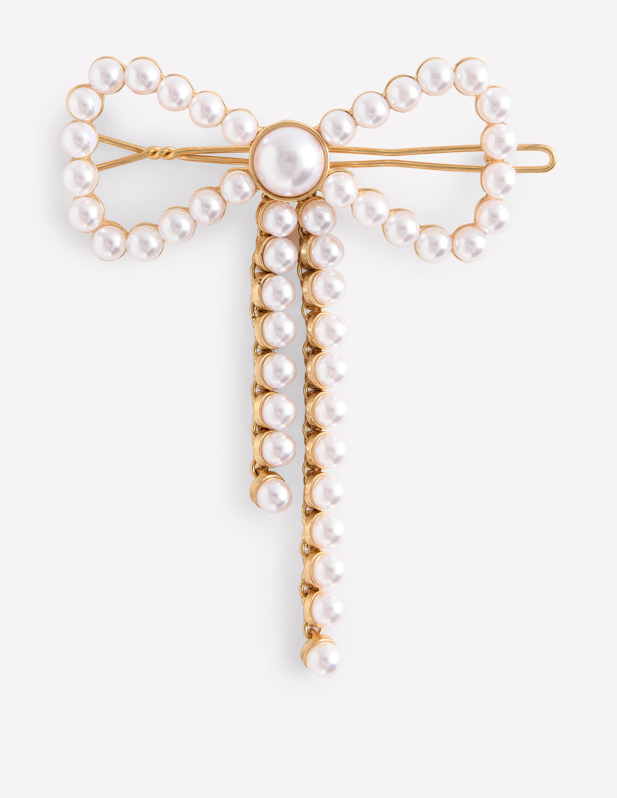 Bow Hair Slide-Ivory-2