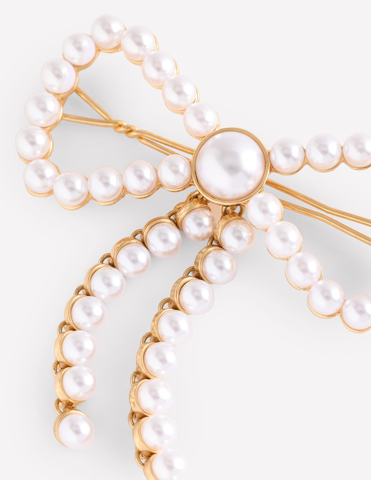 Bow Hair Slide-Ivory-3