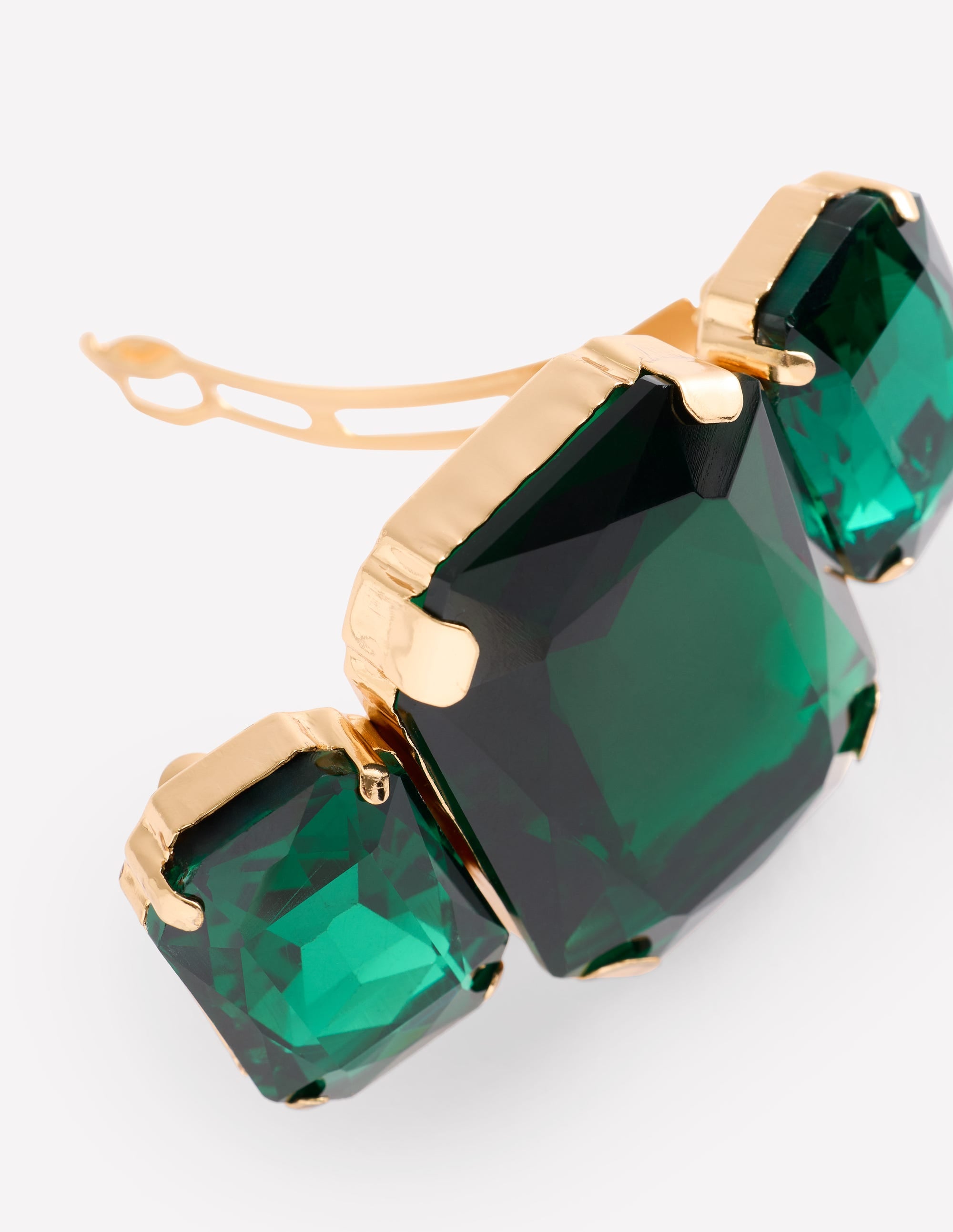 Mega Jewel Hair Slide-Green - Image 3