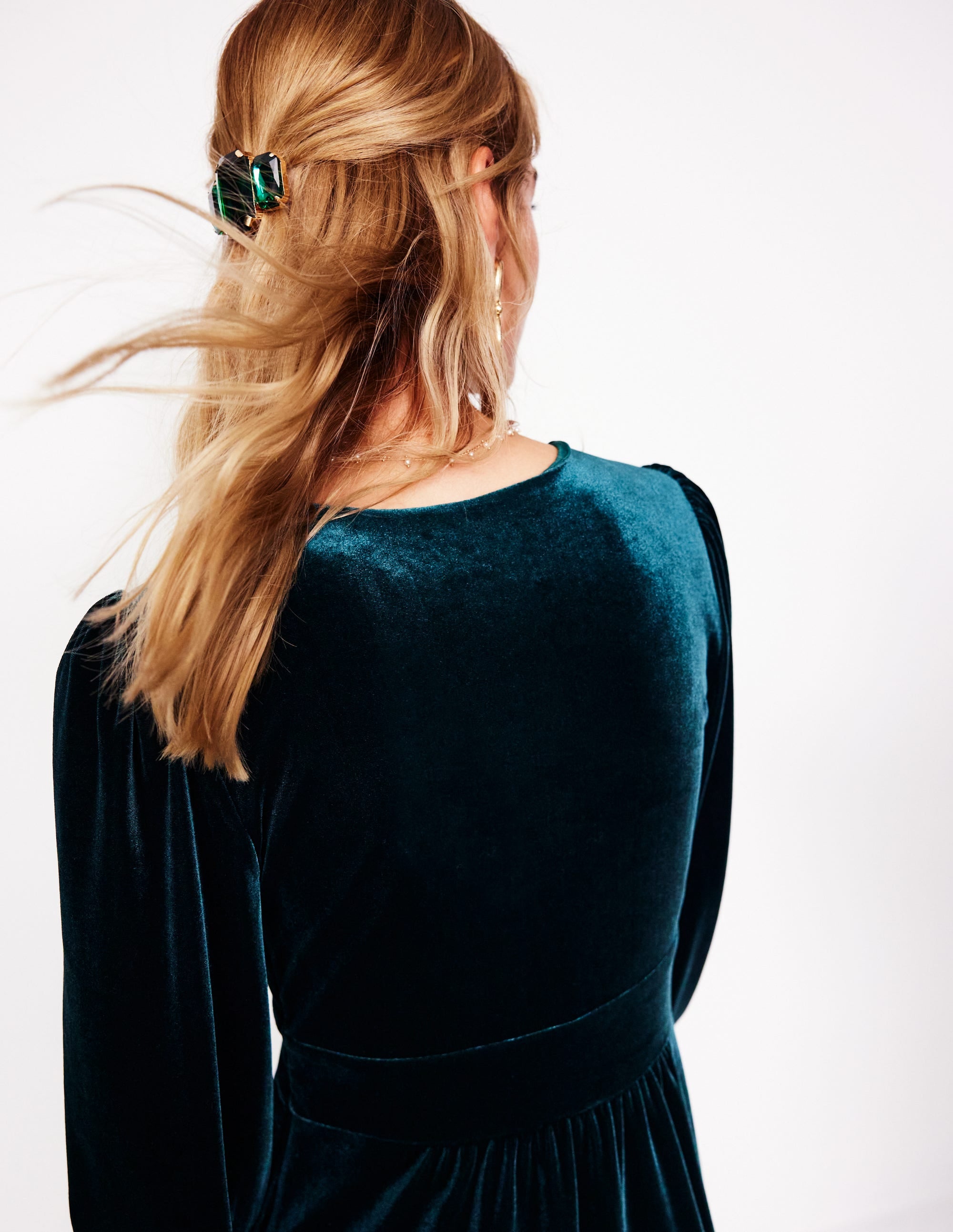 Mega Jewel Hair Slide-Green - Image 1