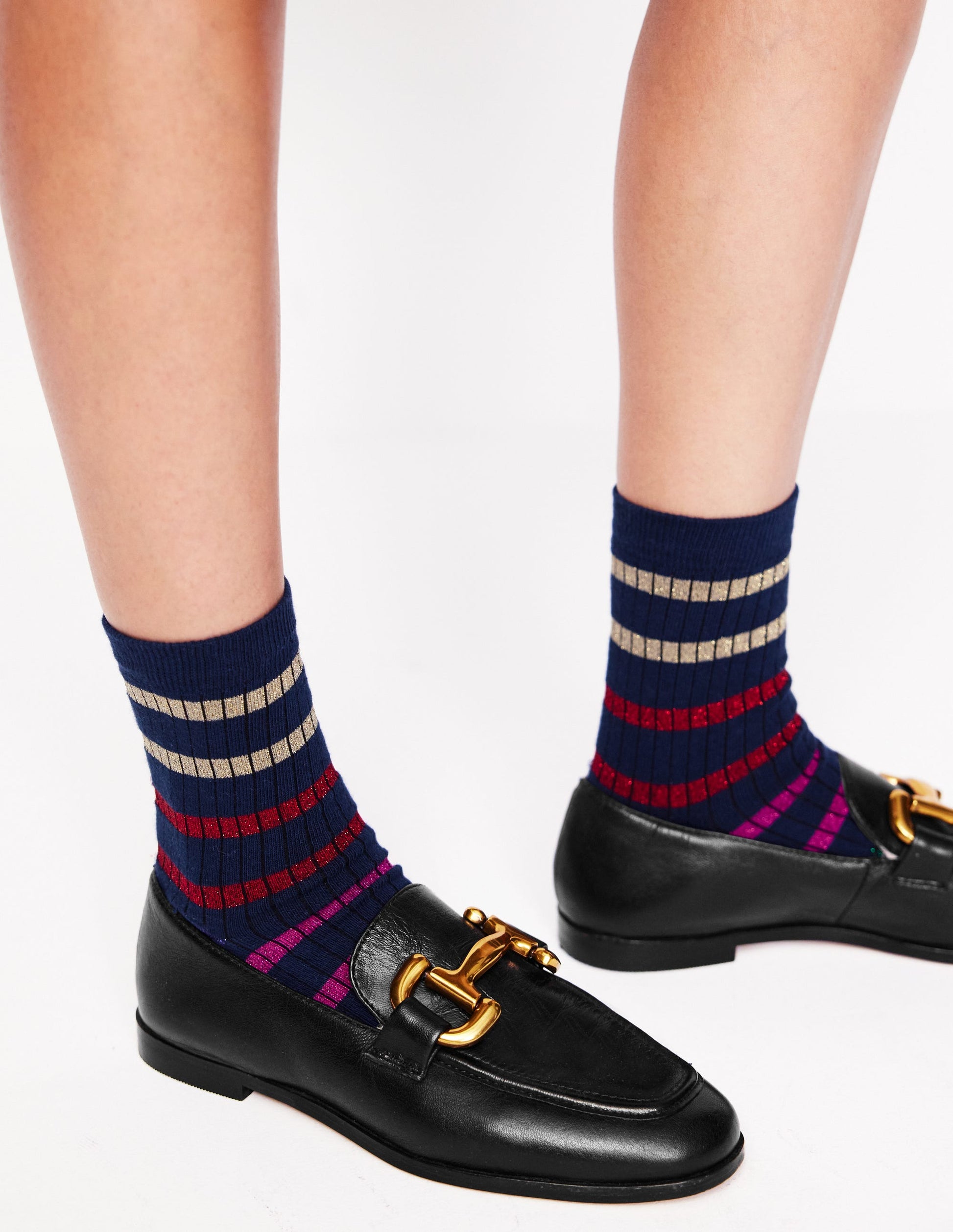 3 Pack Sparkle Socks-Sparkle Stripe-1