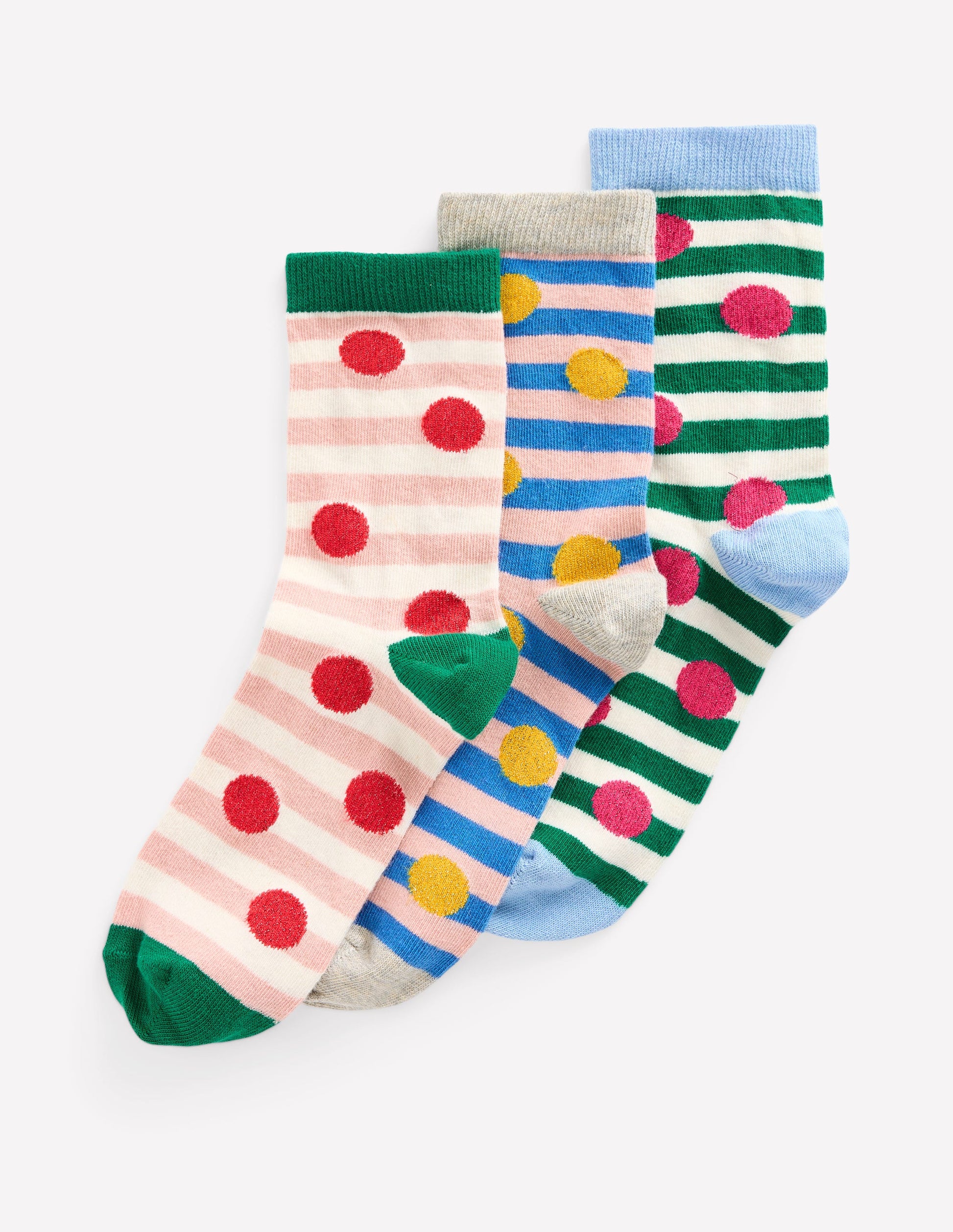3 Pack Sparkle Socks-Spot Socks-2