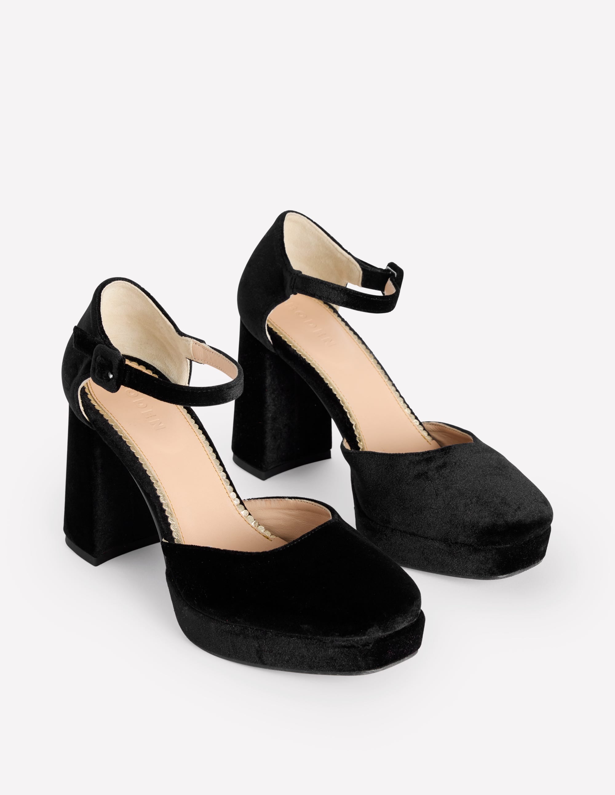 Closed Toe Platforms-Black Velvet - Image 3