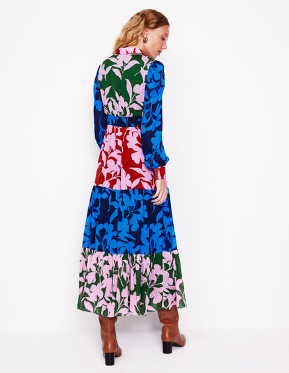 Occasion Maxi Shirt Dress-French Navy, Bloom Hotch-3