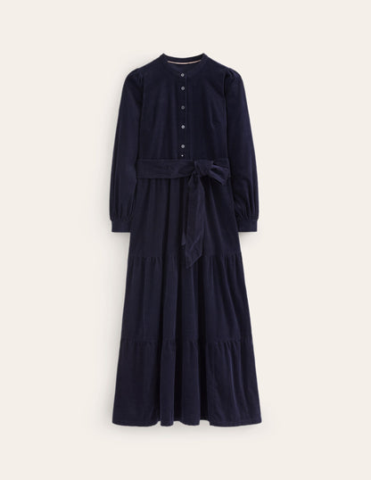 Alba Cord Maxi Dress-Navy-6